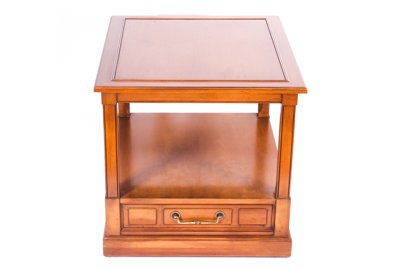 Hekman Furniture Mid Century Rectangular Wood End Table