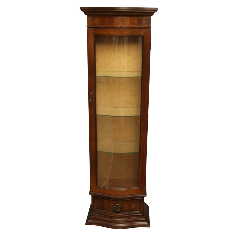 Vintage Mediterranean Style Curio Cabinet