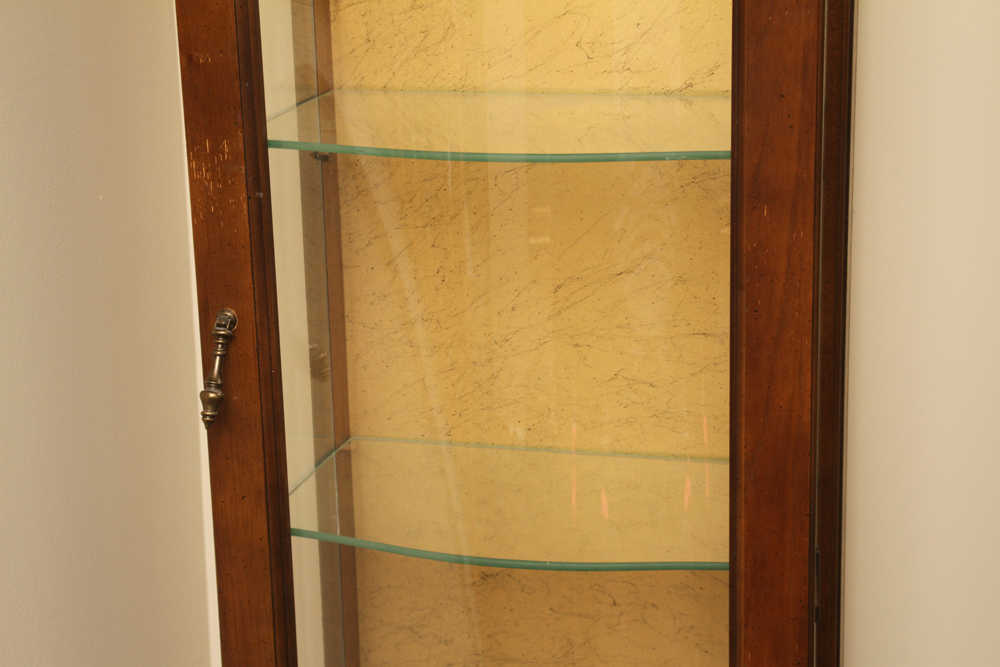 Vintage Mediterranean Style Curio Cabinet