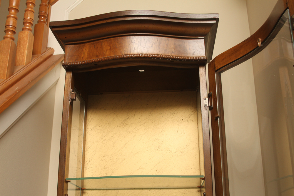 Vintage Mediterranean Style Curio Cabinet