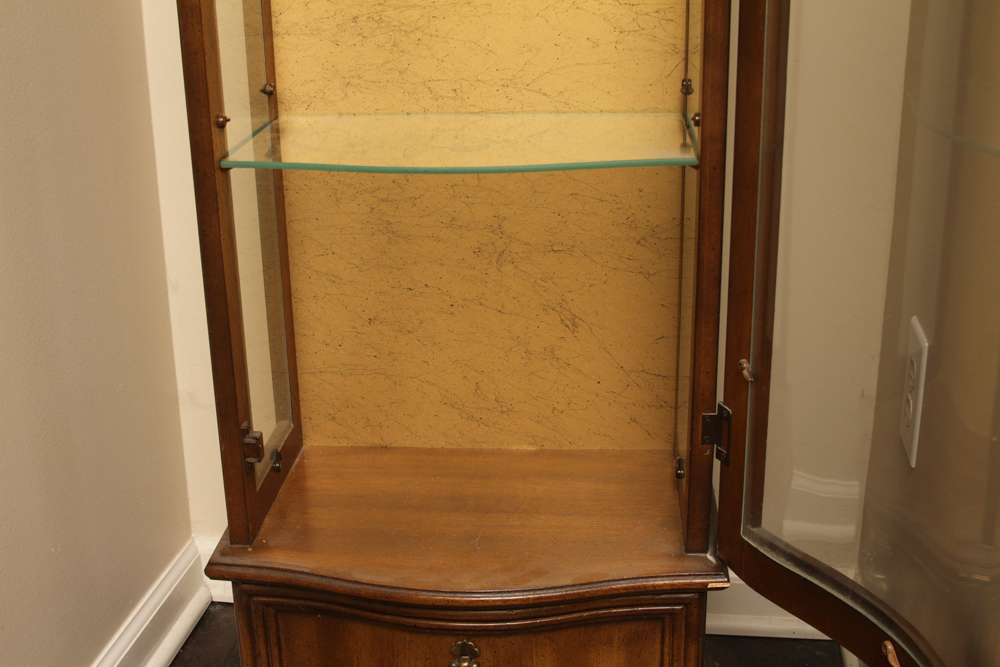 Vintage Mediterranean Style Curio Cabinet