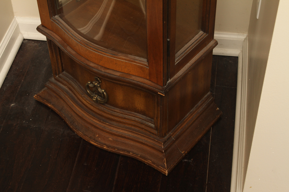 Vintage Mediterranean Style Curio Cabinet