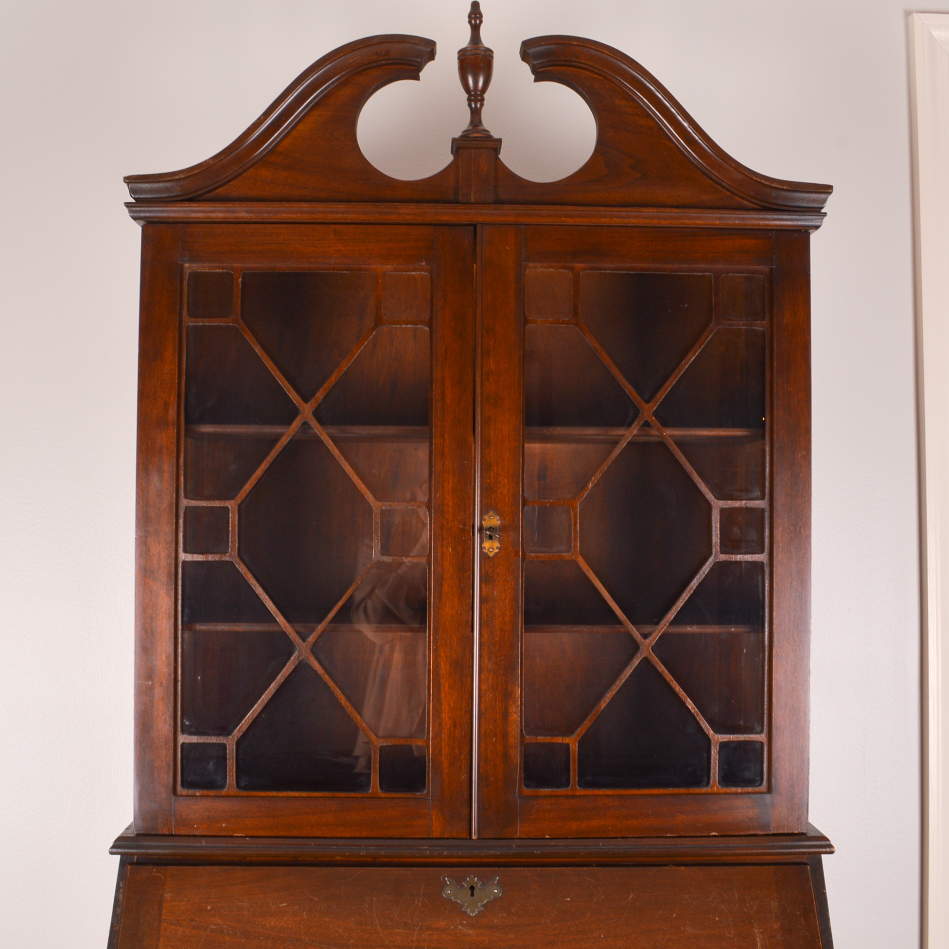 Vintage Chippendale Style Secretary Bookcase