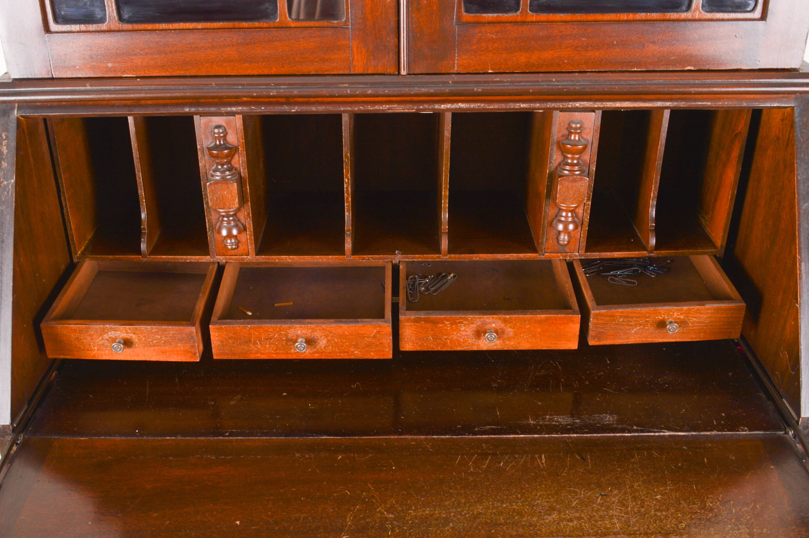 Vintage Chippendale Style Secretary Bookcase