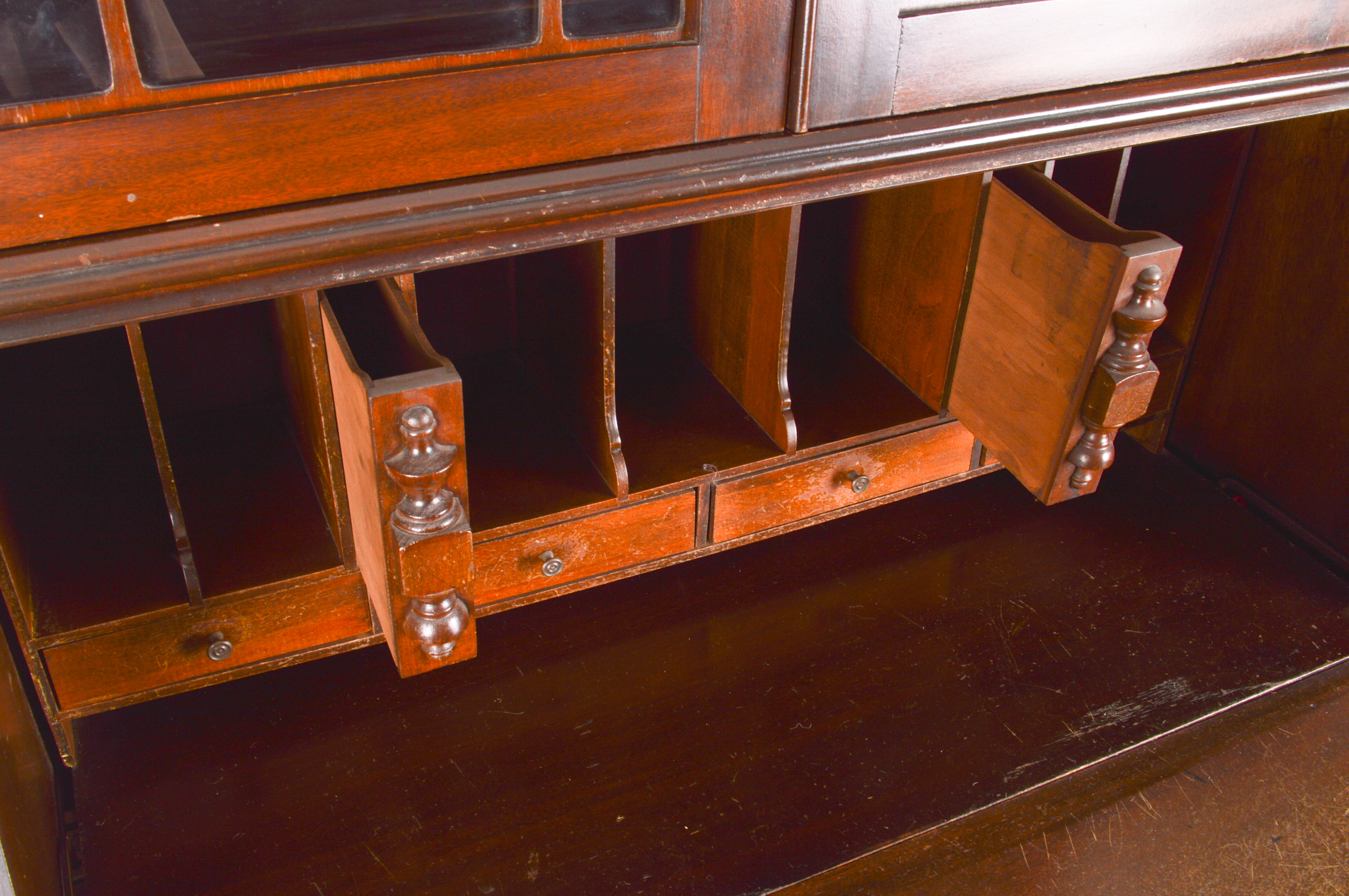 Vintage Chippendale Style Secretary Bookcase