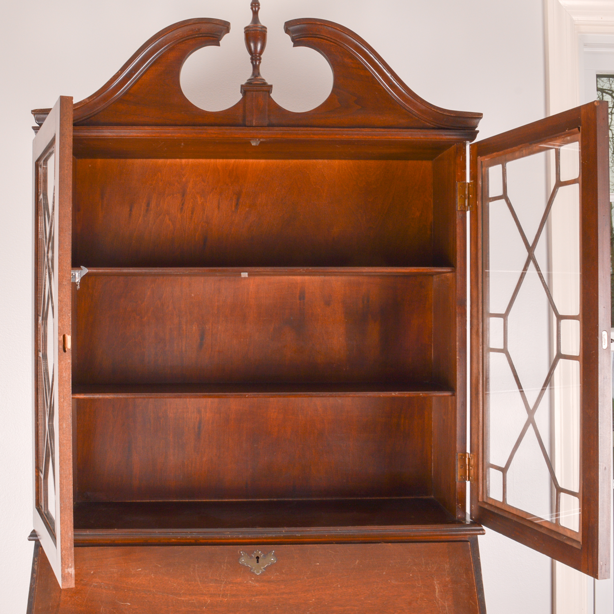 Vintage Chippendale Style Secretary Bookcase