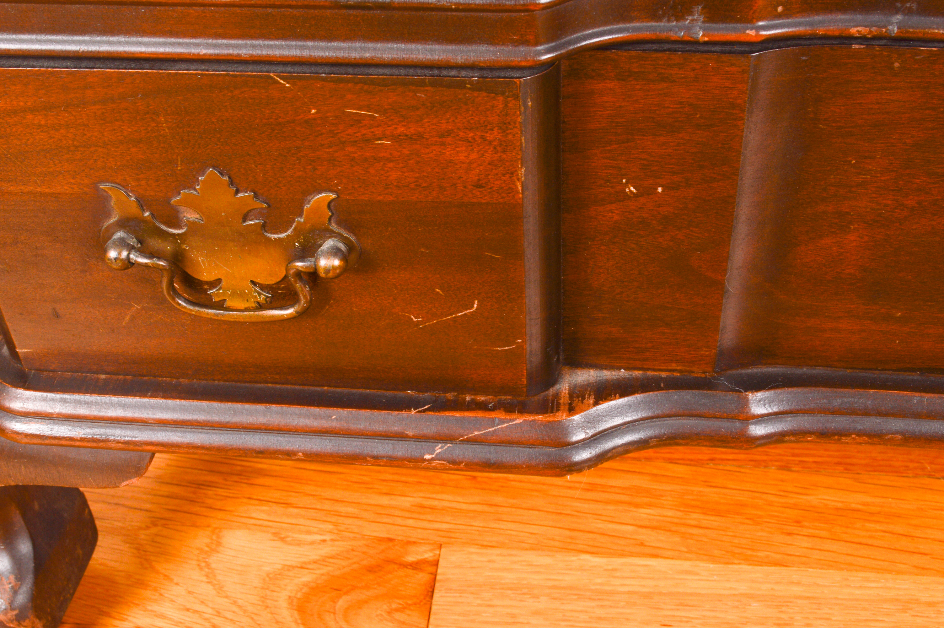 Vintage Chippendale Style Secretary Bookcase