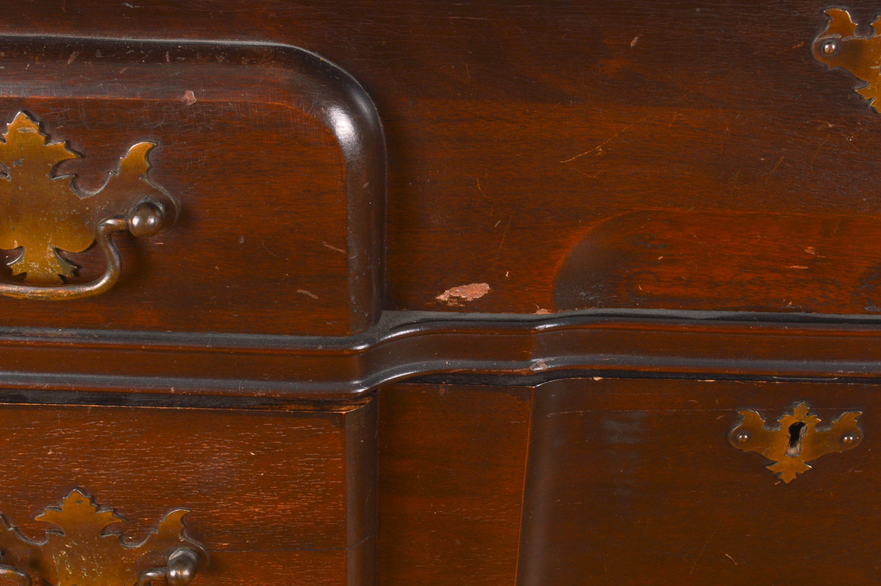 Vintage Chippendale Style Secretary Bookcase