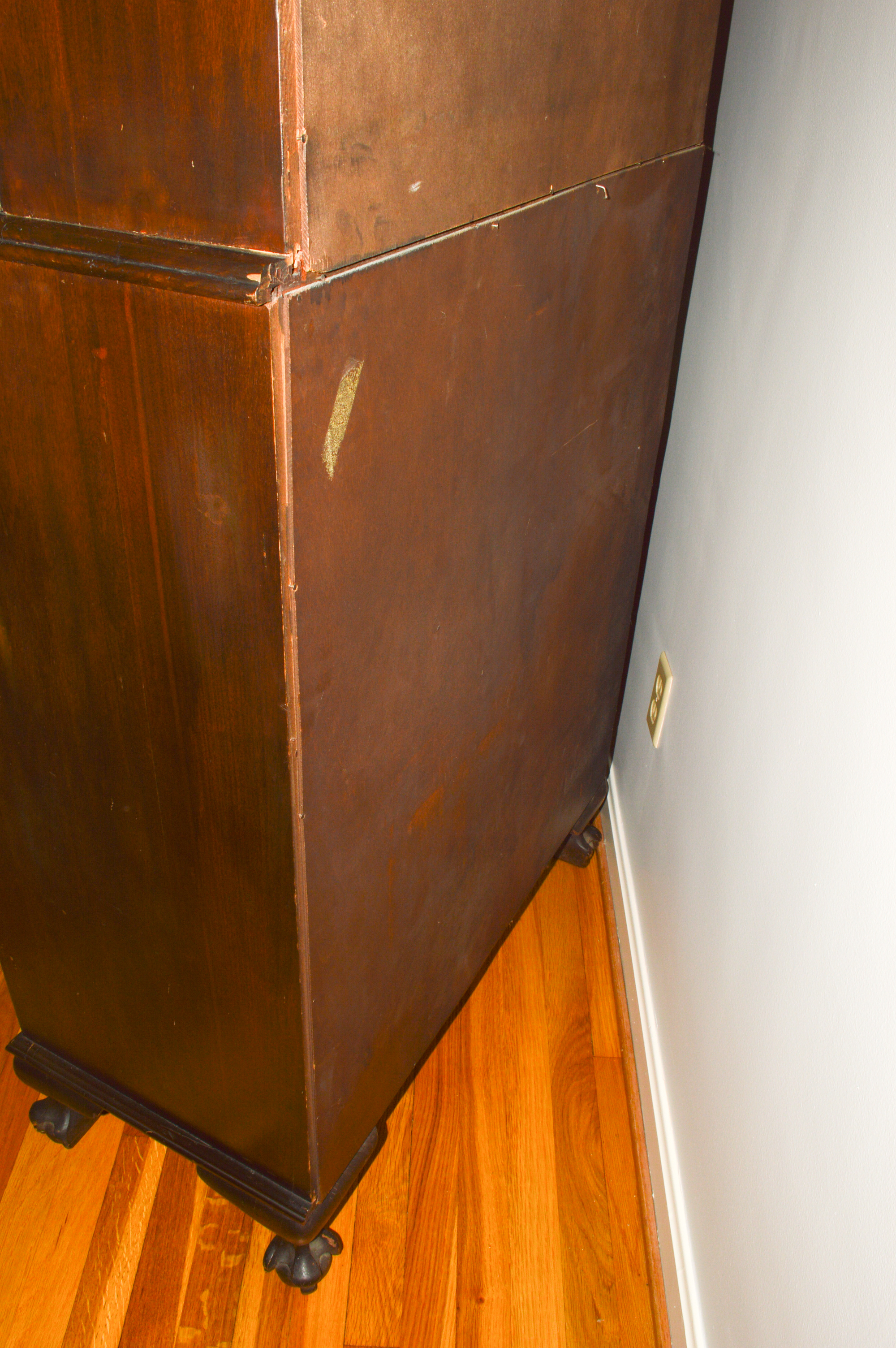 Vintage Chippendale Style Secretary Bookcase