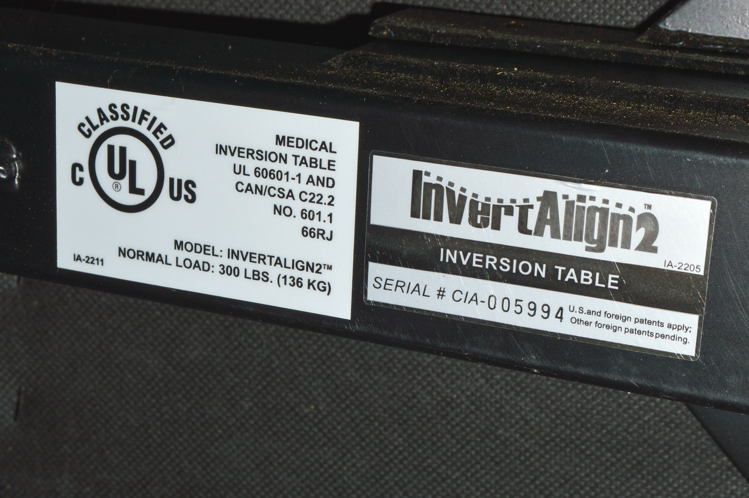 InvertAlign 2 Inversion Table