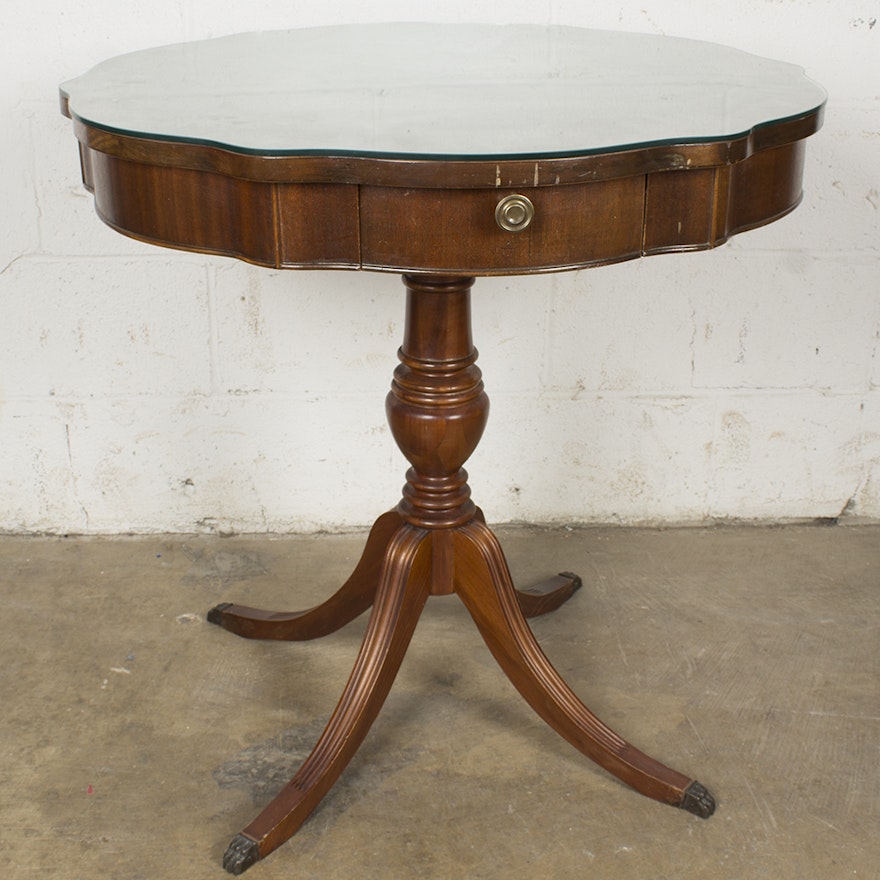 Federal Style Walnut Finish Side Table