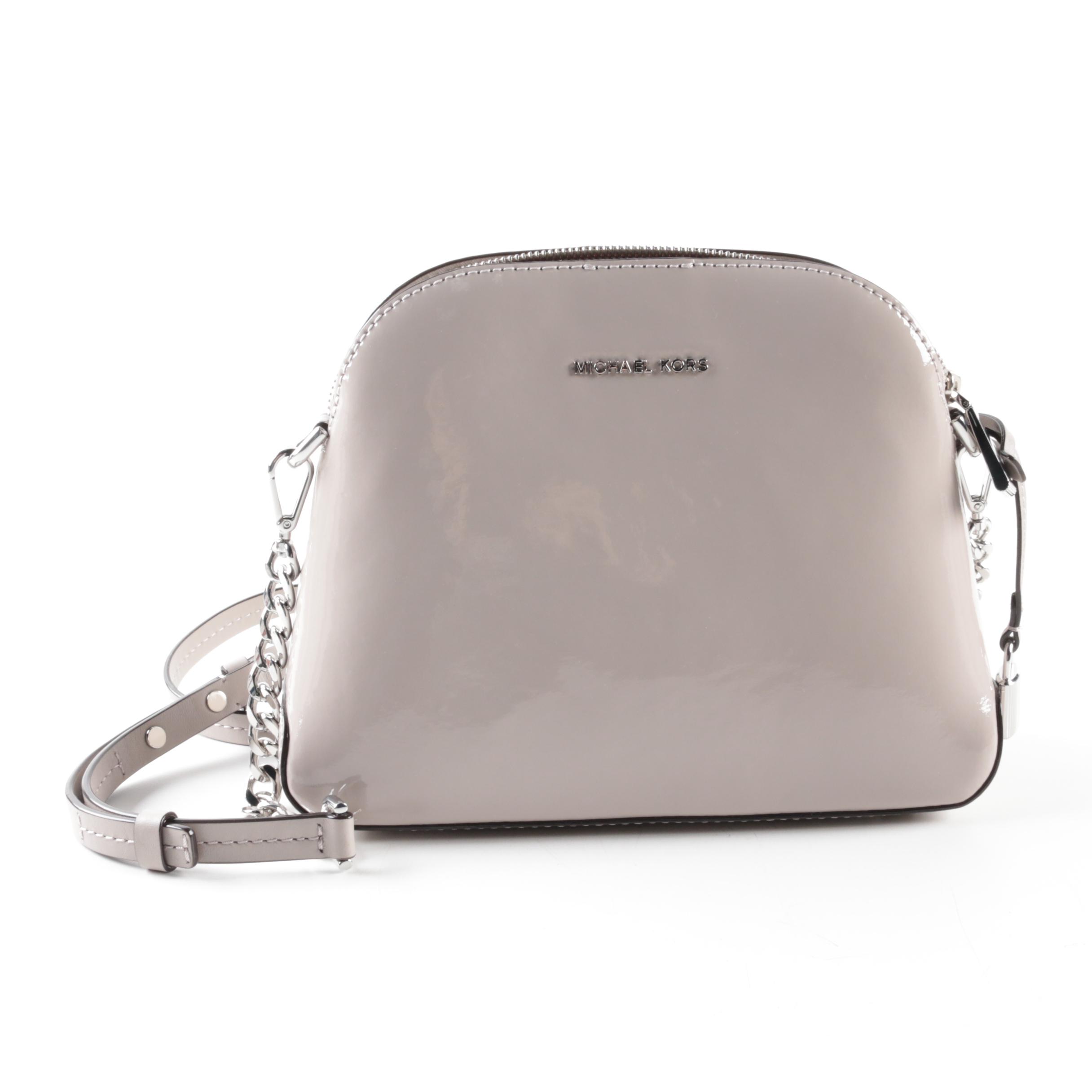 Michael Kors Beige Patent Leather Crossbody