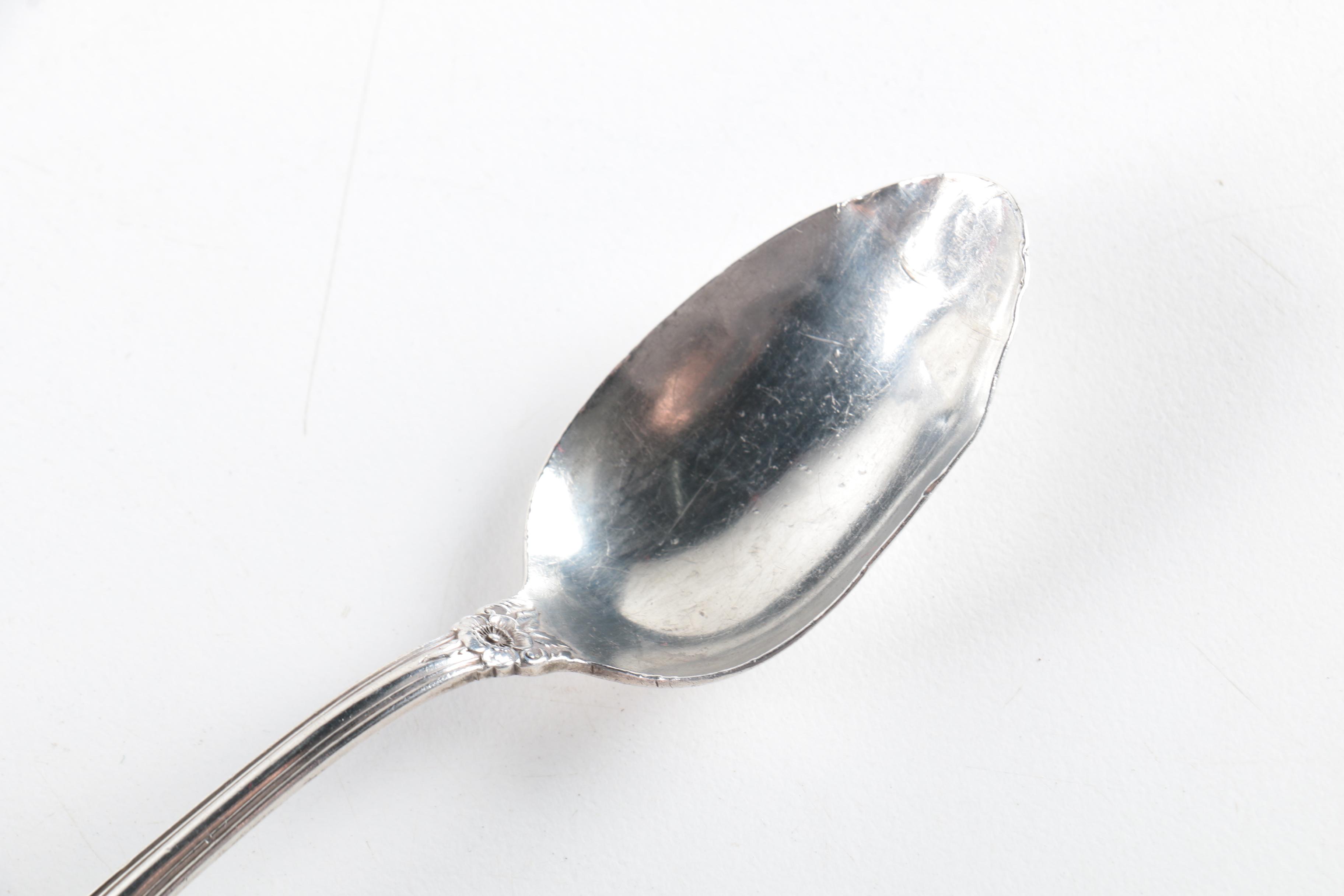 International Silver Co. "Wild Rose" Sterling Silver Flatware Set