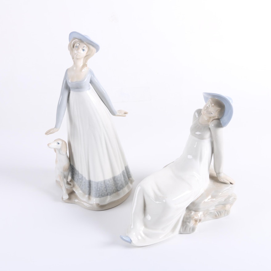 Castille Porcelain Female Figurines