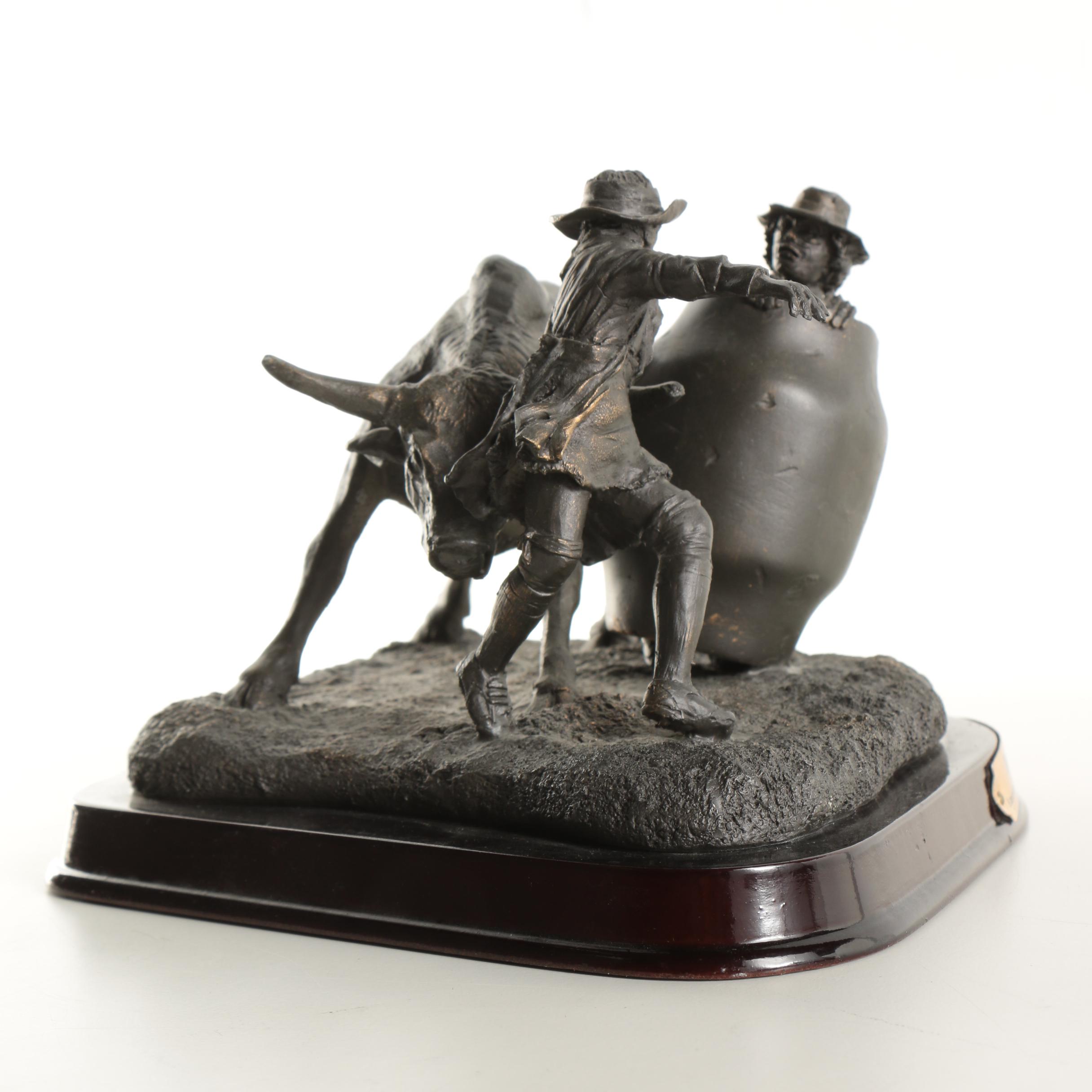 American Legacy Rodeo Collection Resin Sculpture After Bill Frank "Bullfighter"
