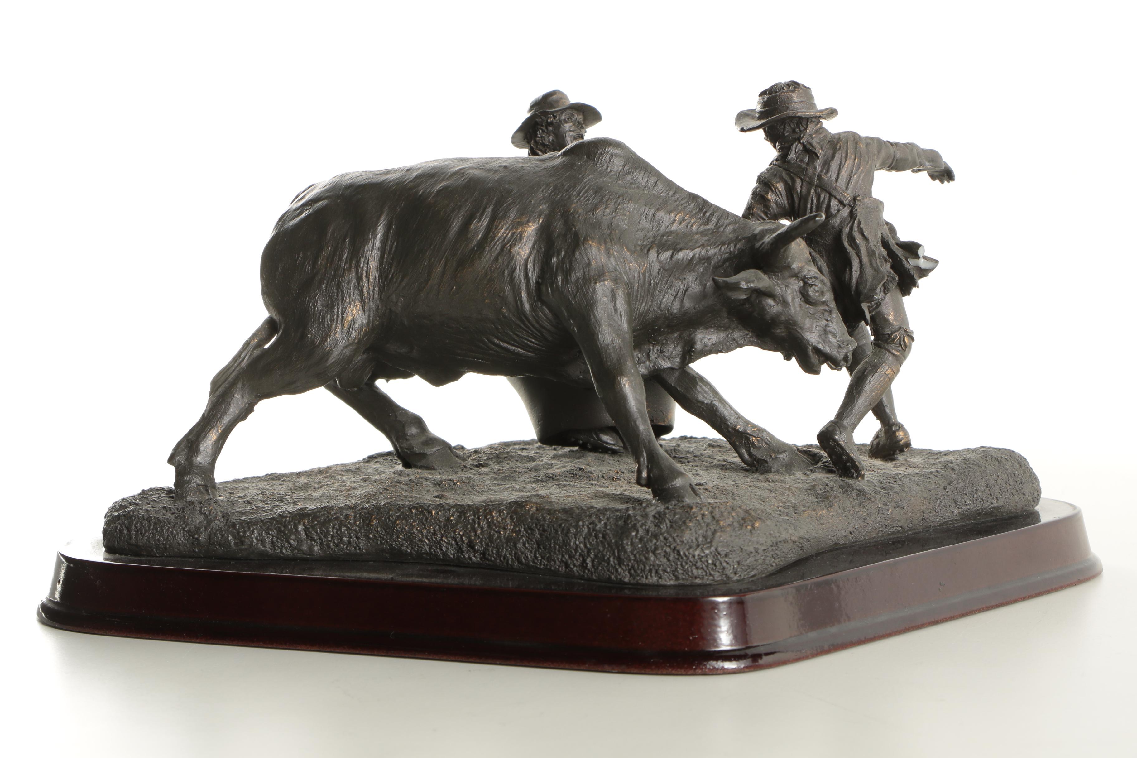 American Legacy Rodeo Collection Resin Sculpture After Bill Frank "Bullfighter"