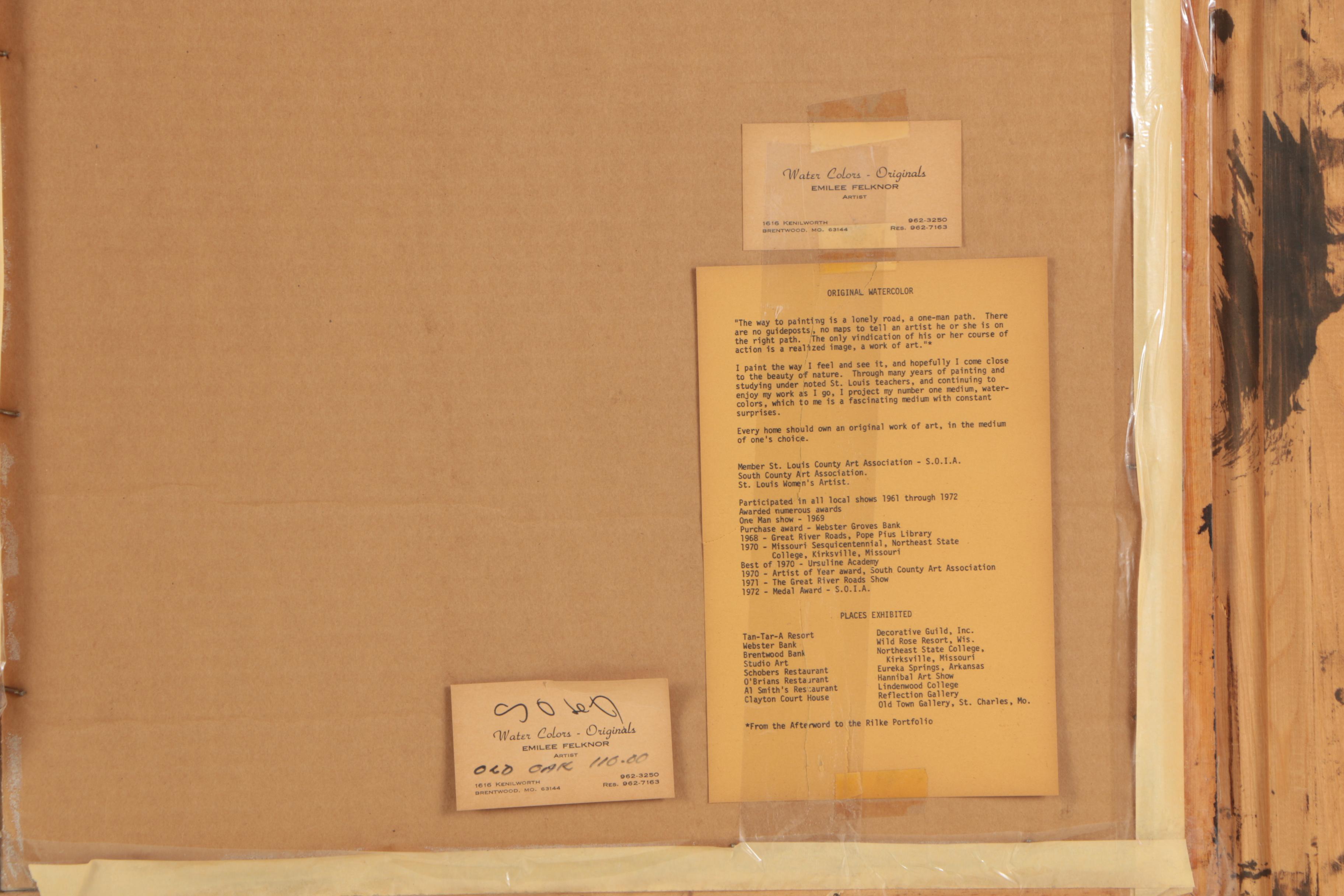 Emilee Felknor Watercolor Painting "Old Oak"