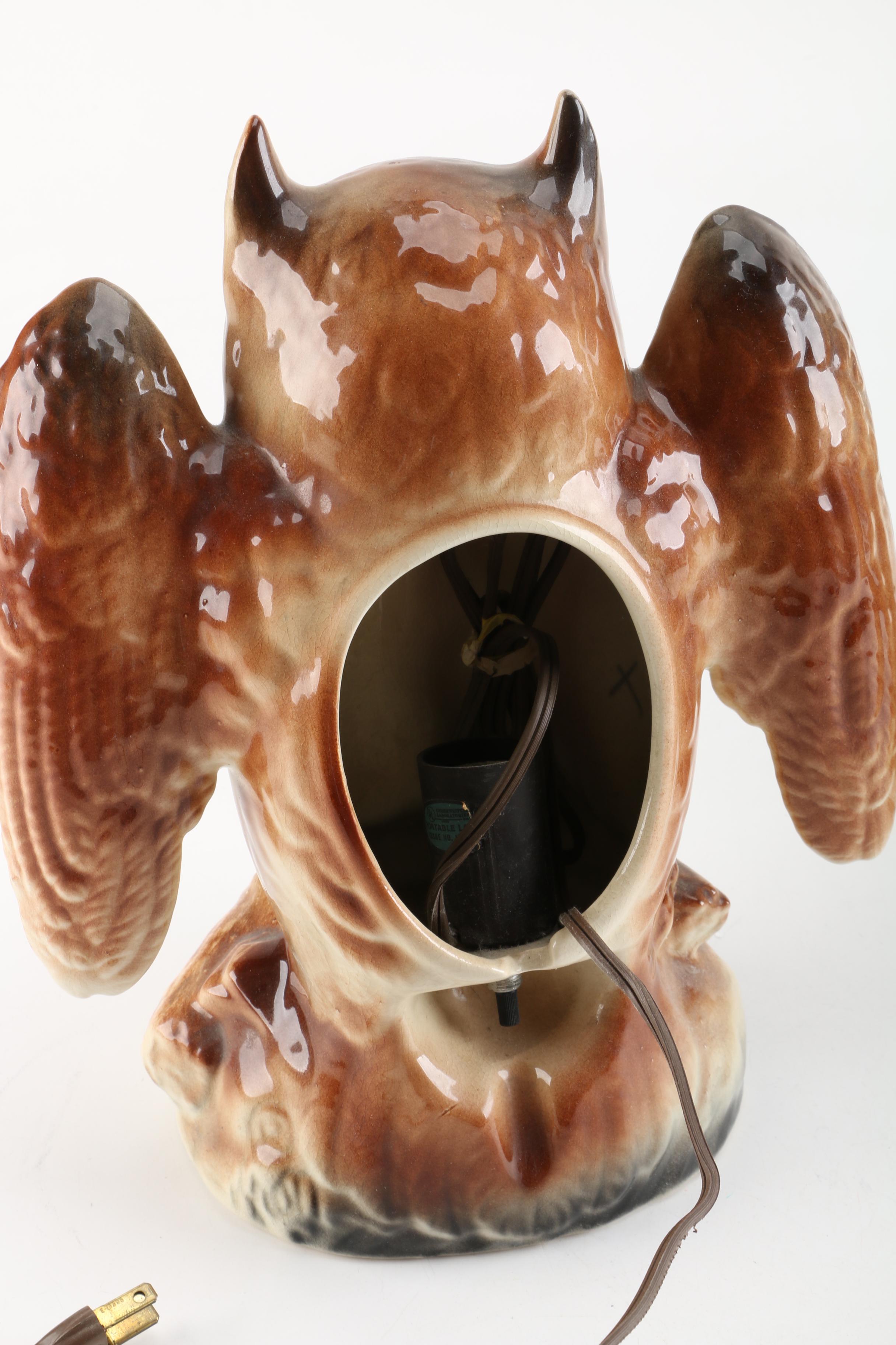 Vintage Ceramic Animal TV Lamps by Texans, Inc. of Bangs, Texas