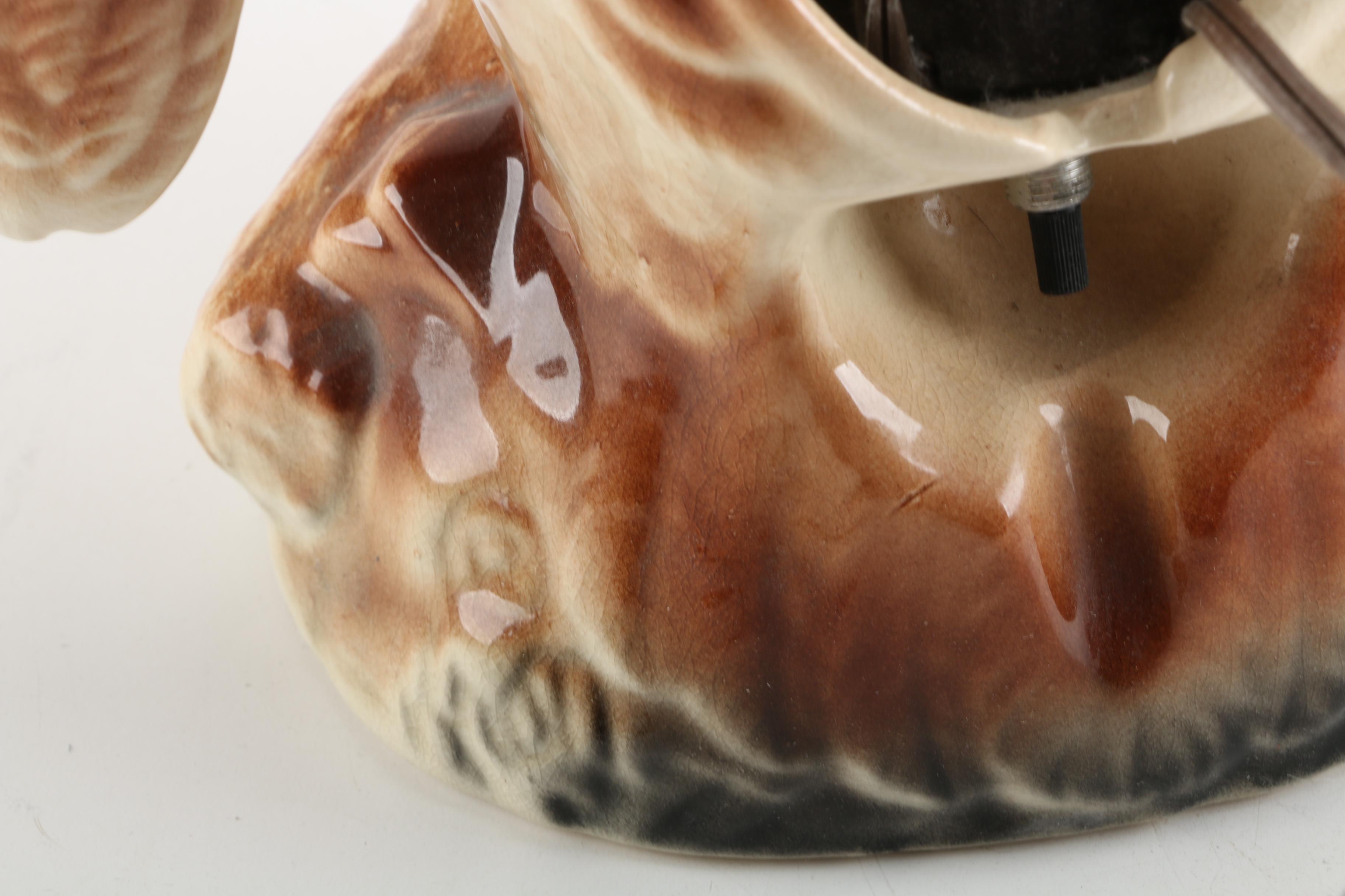 Vintage Ceramic Animal TV Lamps by Texans, Inc. of Bangs, Texas