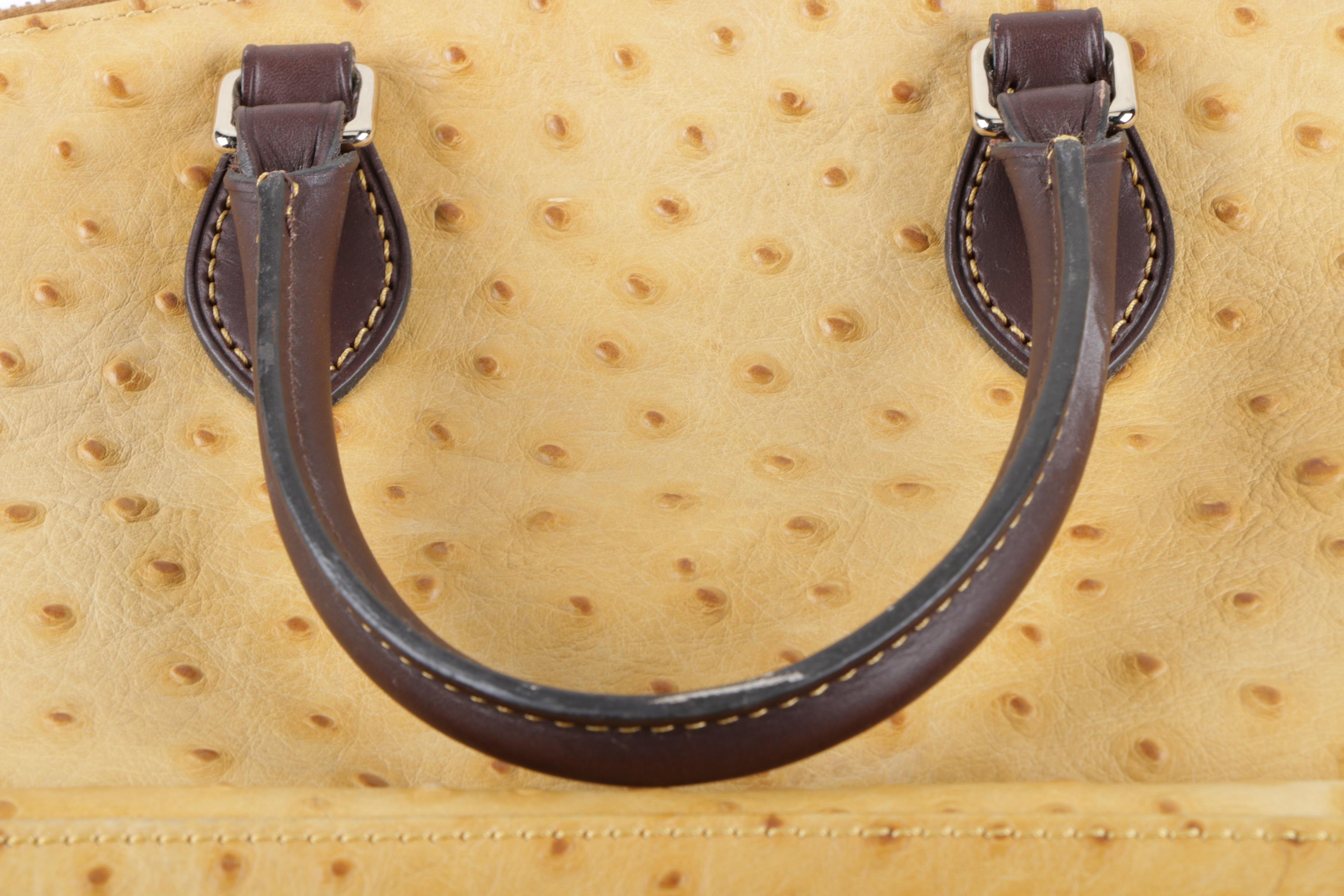 Dooney & Bourke Ostrich Embossed Leather Handbag