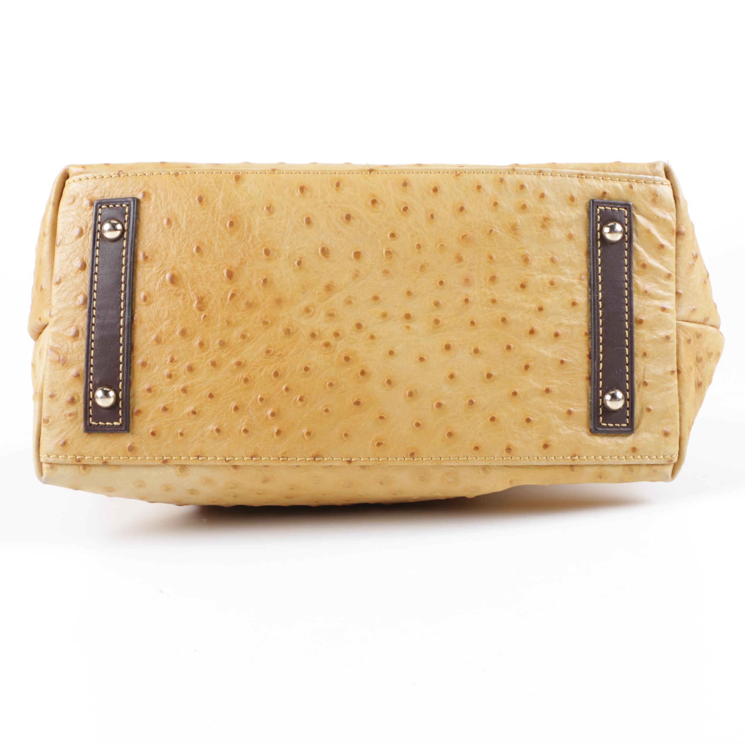 Dooney & Bourke Ostrich Embossed Leather Handbag
