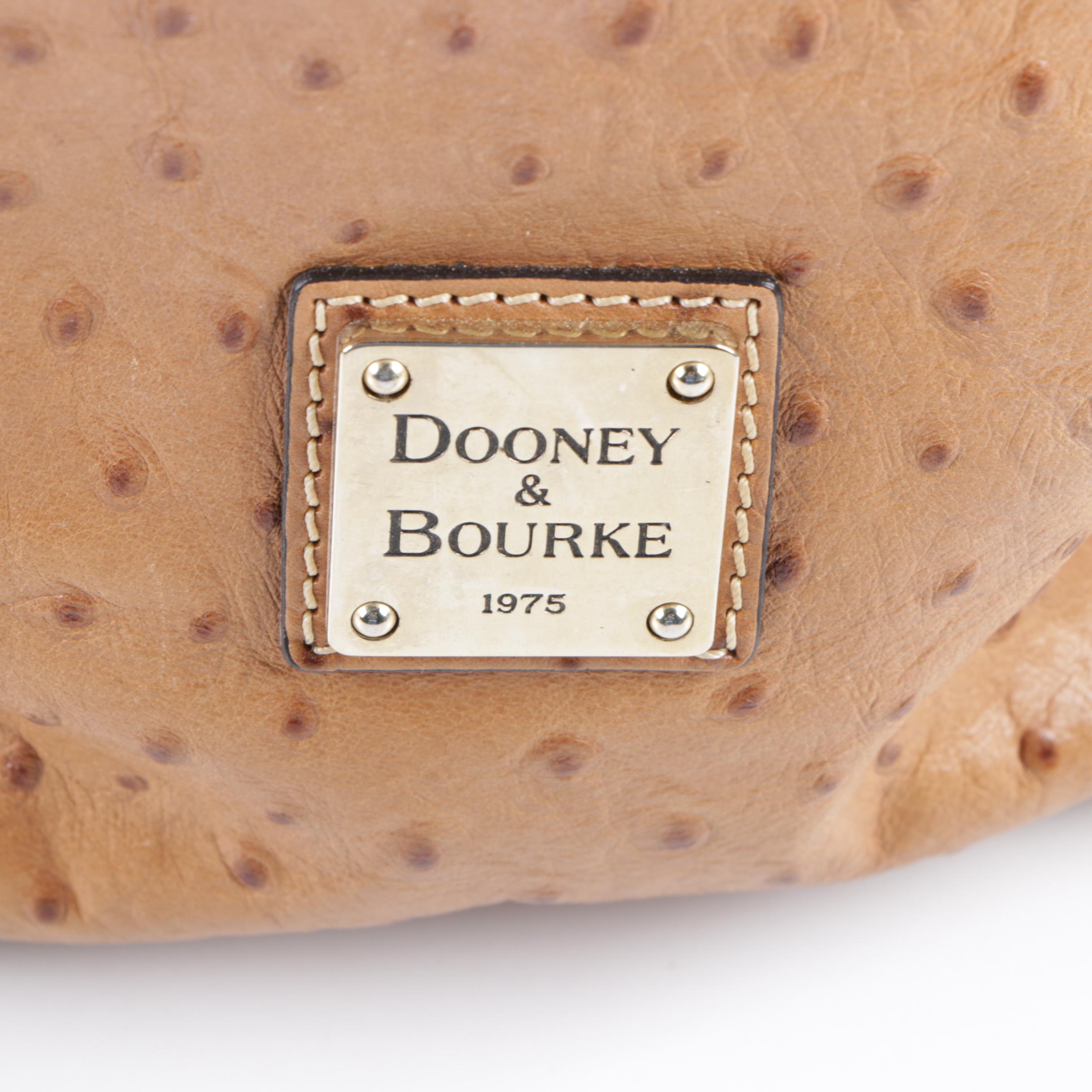 Dooney & Bourke Ostrich Embossed Leather Bucket Bag