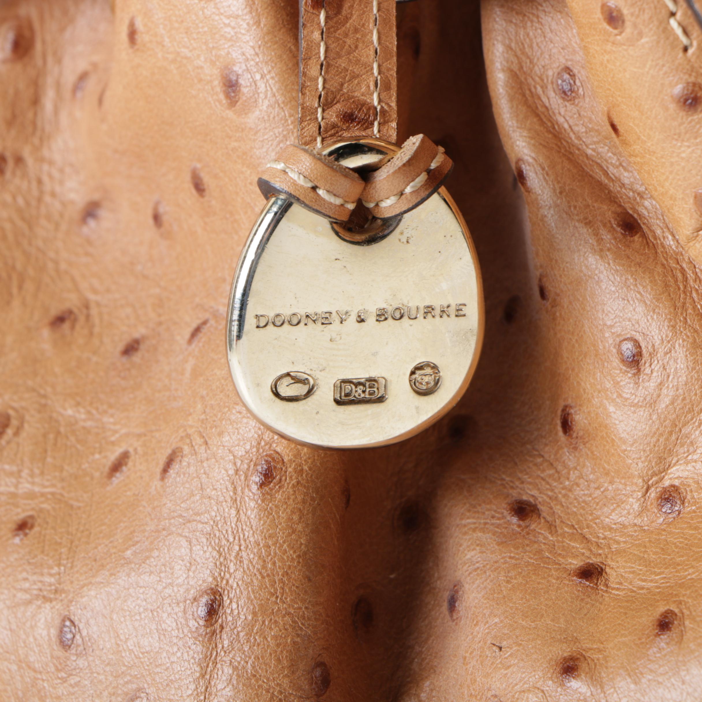 Dooney & Bourke Ostrich Embossed Leather Bucket Bag