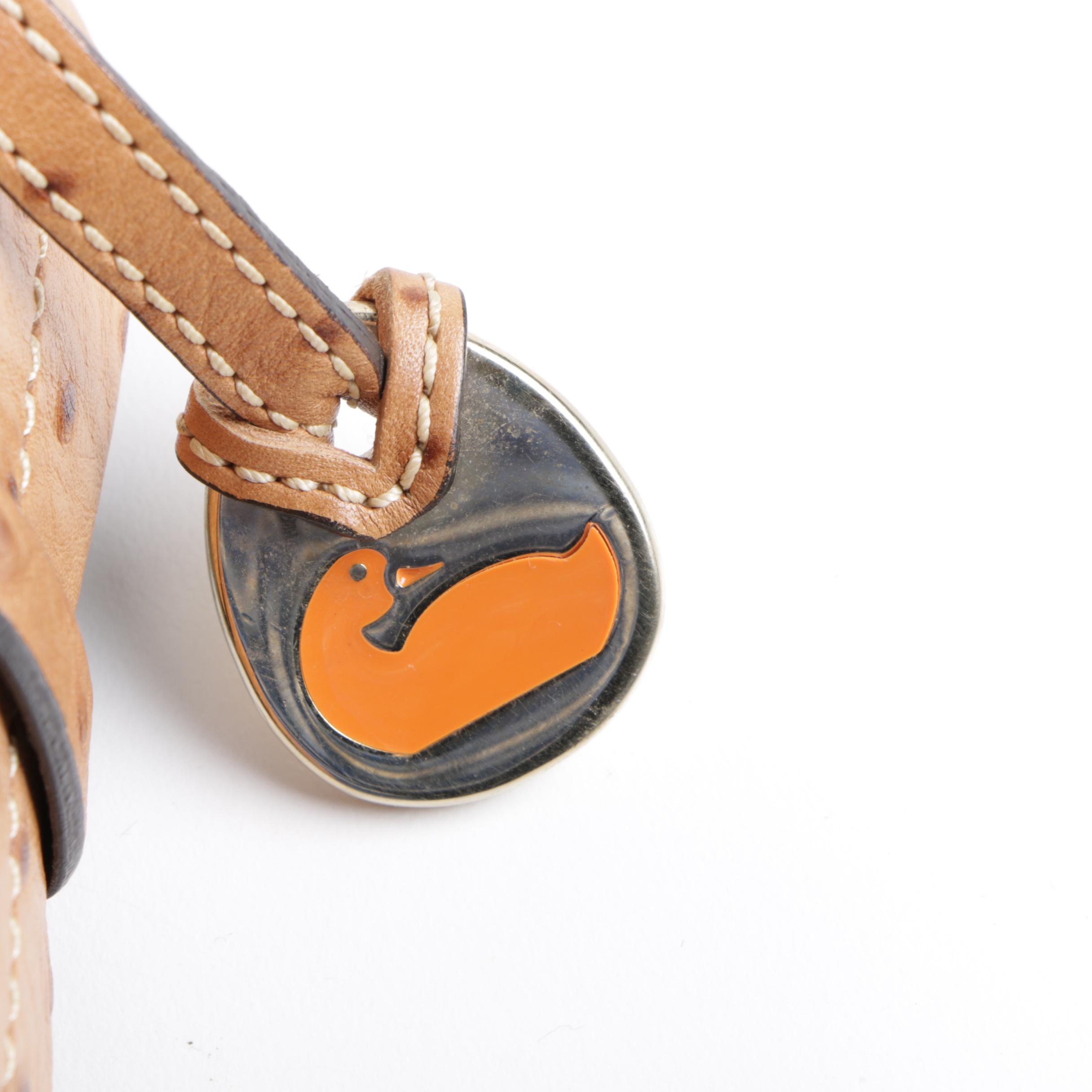 Dooney & Bourke Ostrich Embossed Leather Bucket Bag