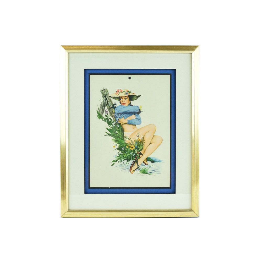 1948 Esquire Glamour Gallery Pin-Up Calendar Page