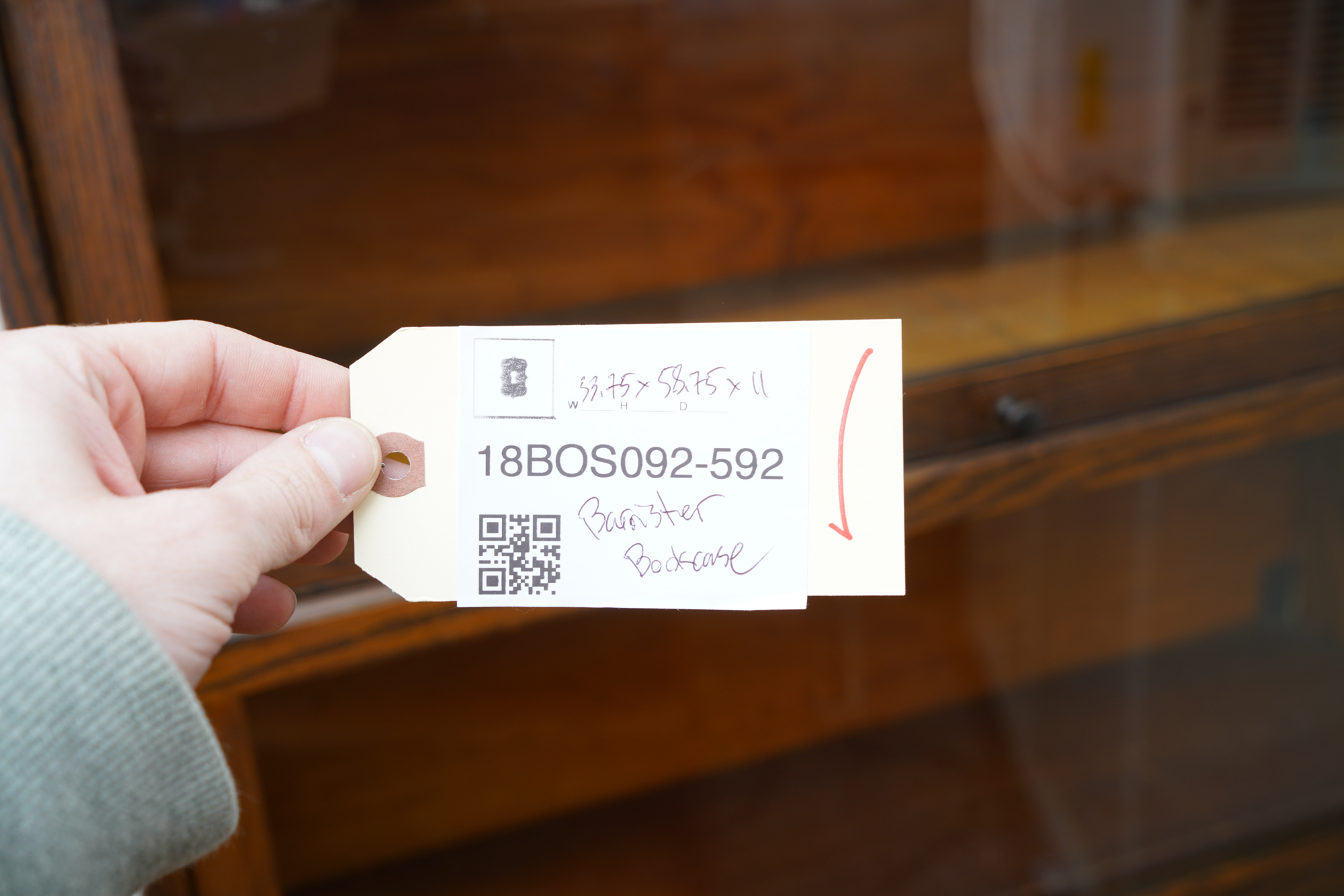 Vintage Oak Barrister Bookcase by Lundstrom