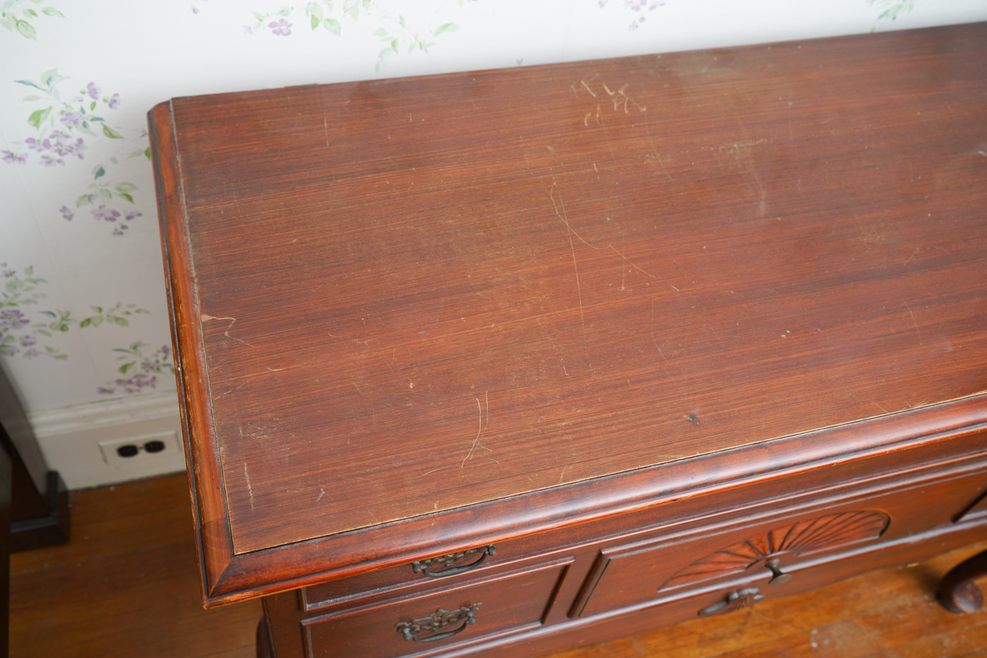 "Aromatite" Queen Anne Style Lowboy Chest by Lane, 1948