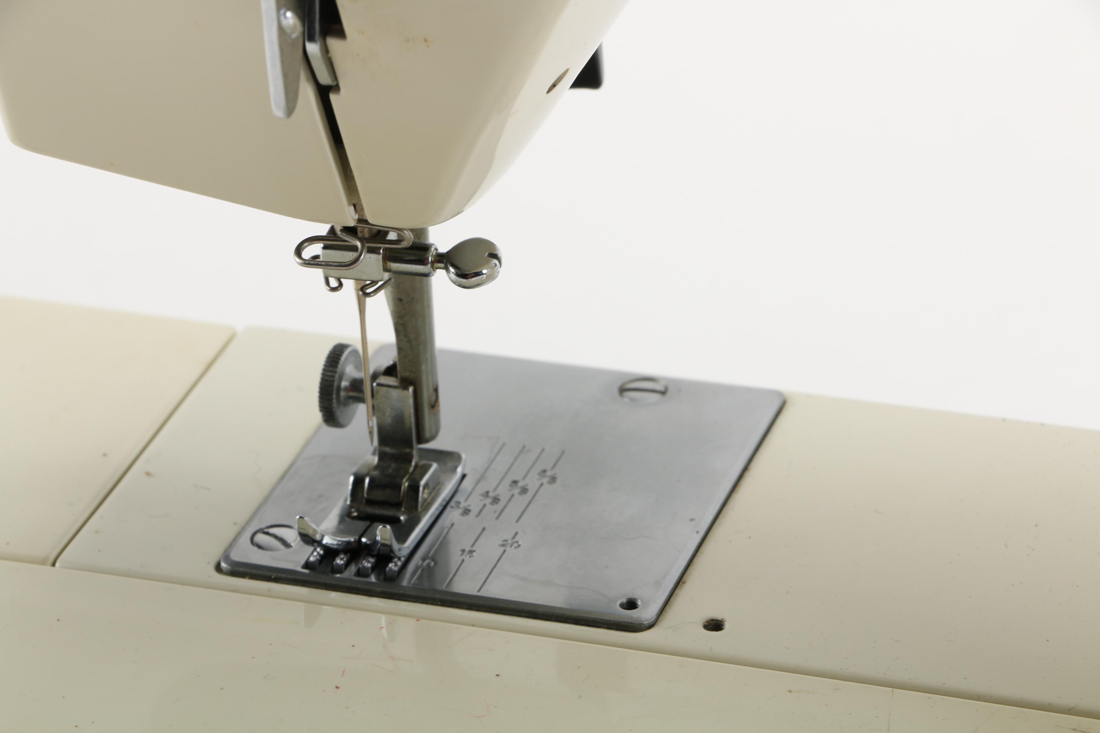 Vintage White Zigzag Sewing Machine