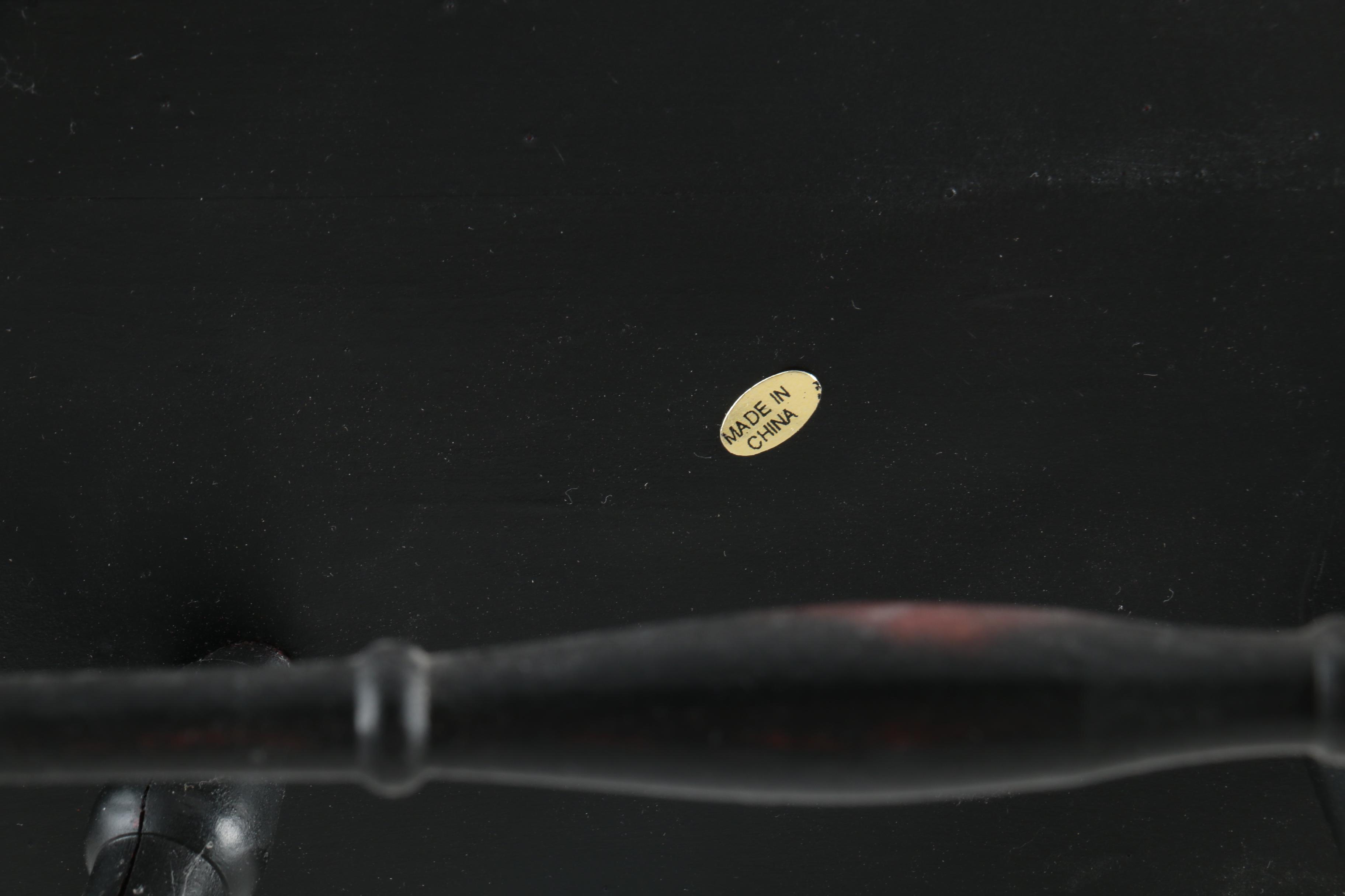 1996 Joyce Rondeau Signed Porcelain Doll with Wooden Rocking Chair