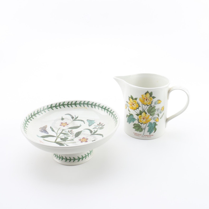 Portmeirion "The Botanic Garden" Pitcher and Compote by Susan Williams-Ellis