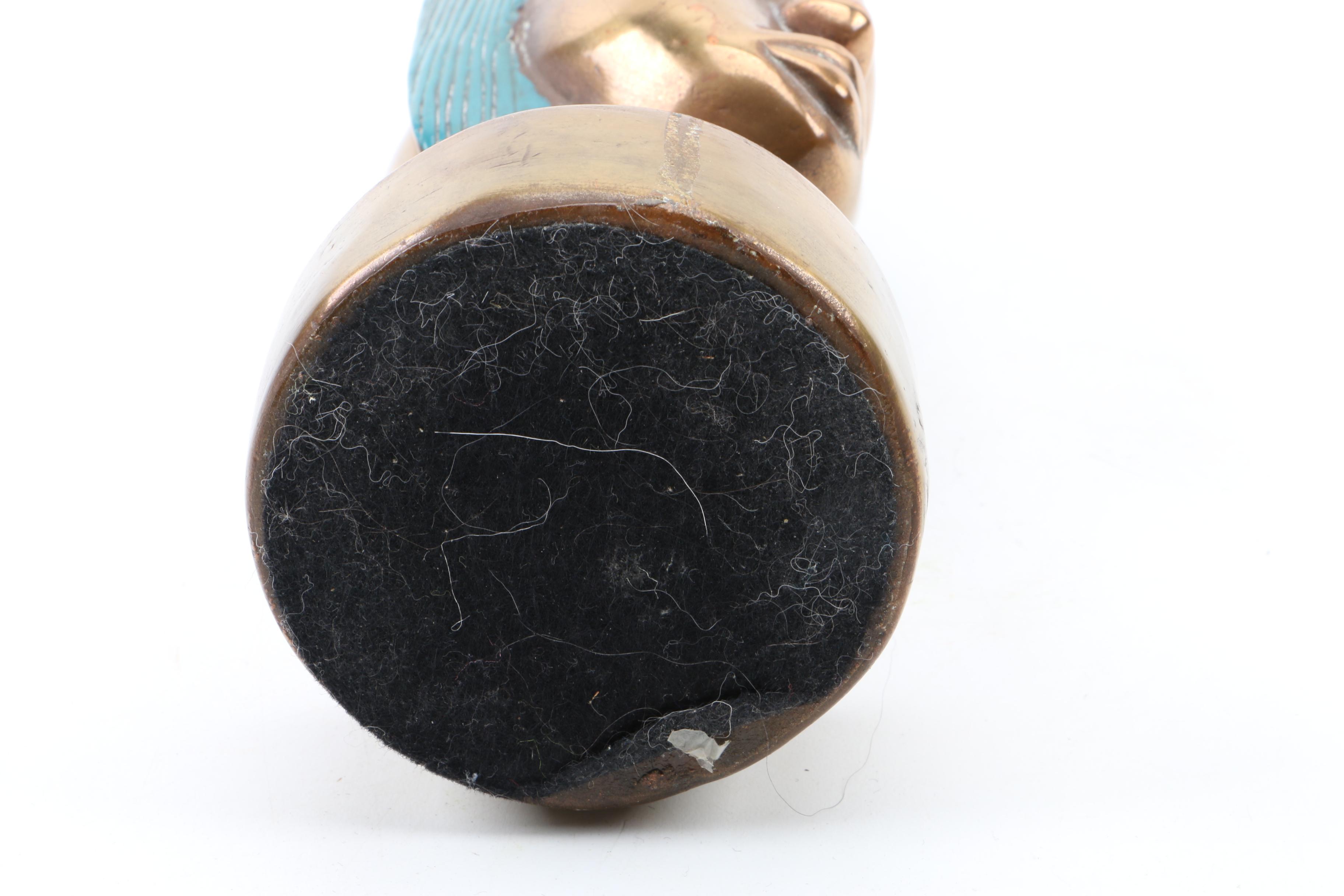 Brass African Bust Bookends