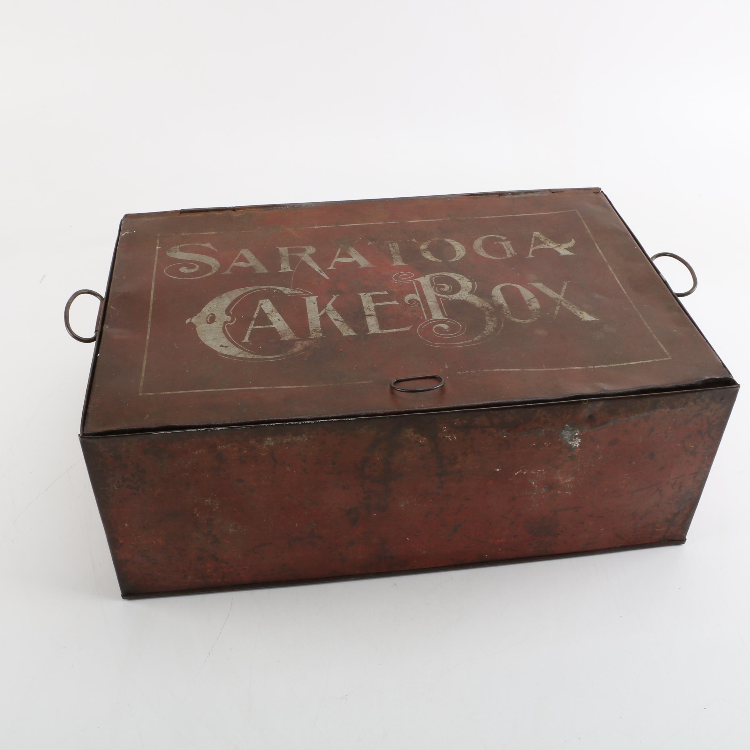 Vintage Metal Saratoga Marshmallows Cake Box