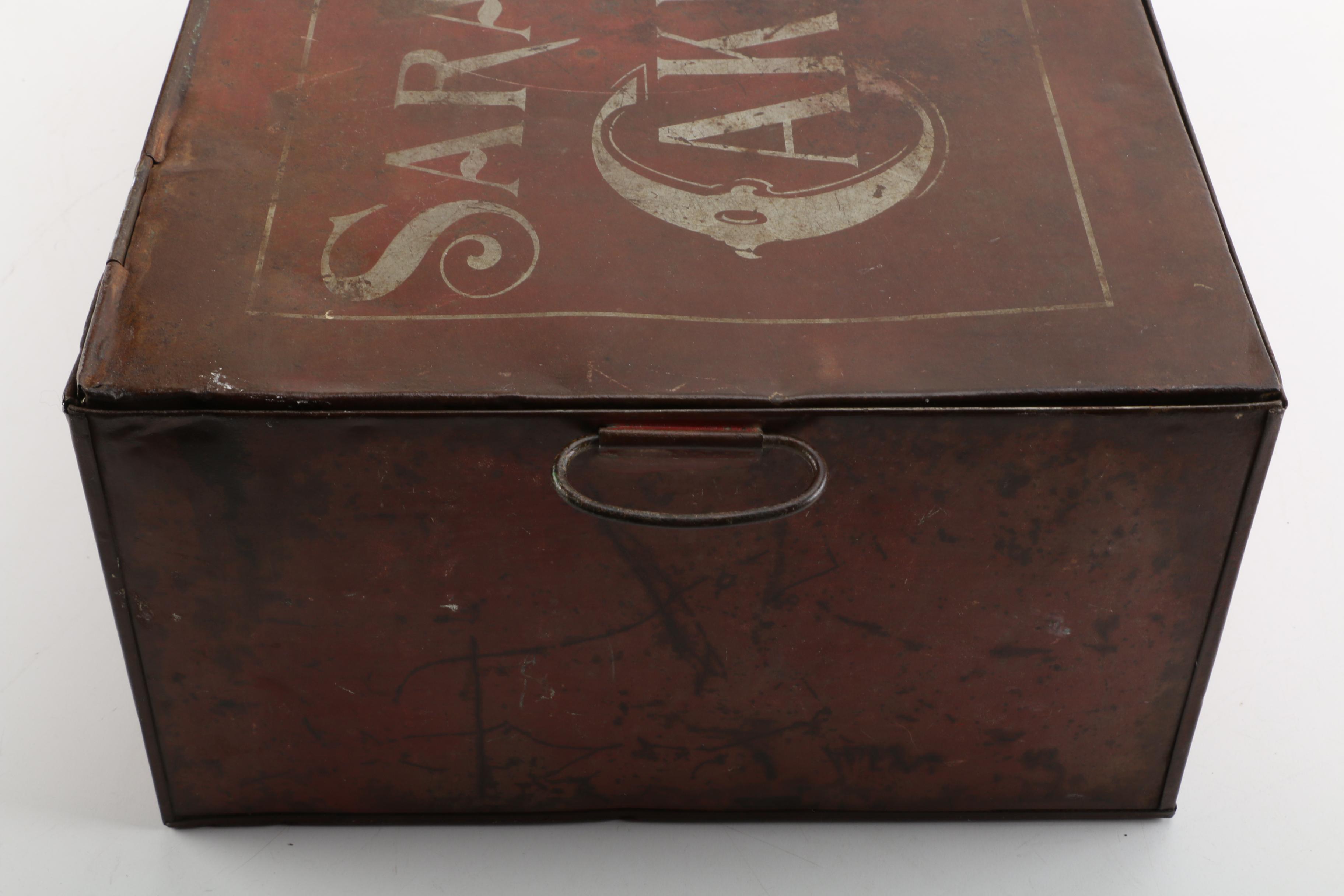 Vintage Metal Saratoga Marshmallows Cake Box