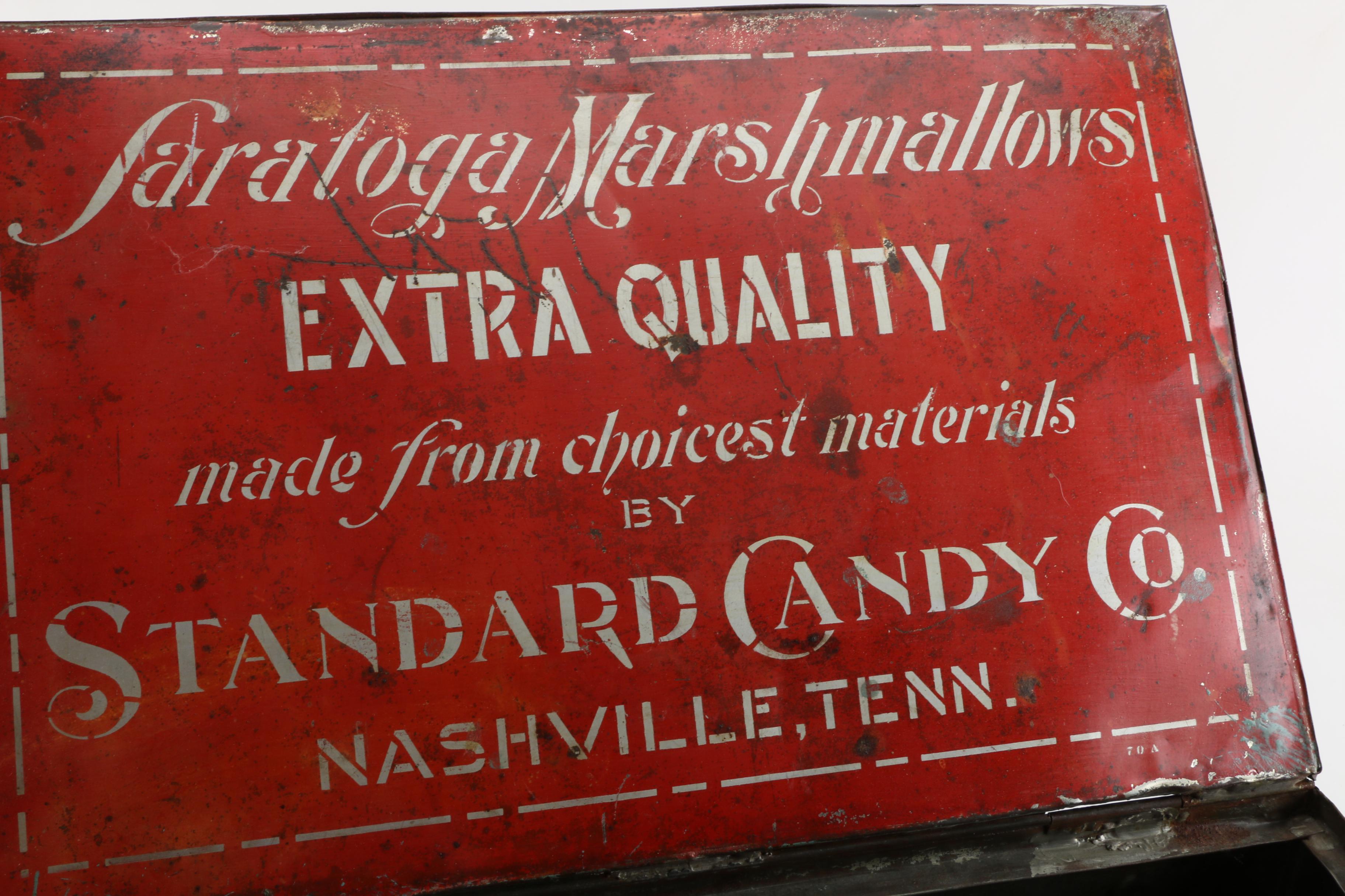 Vintage Metal Saratoga Marshmallows Cake Box