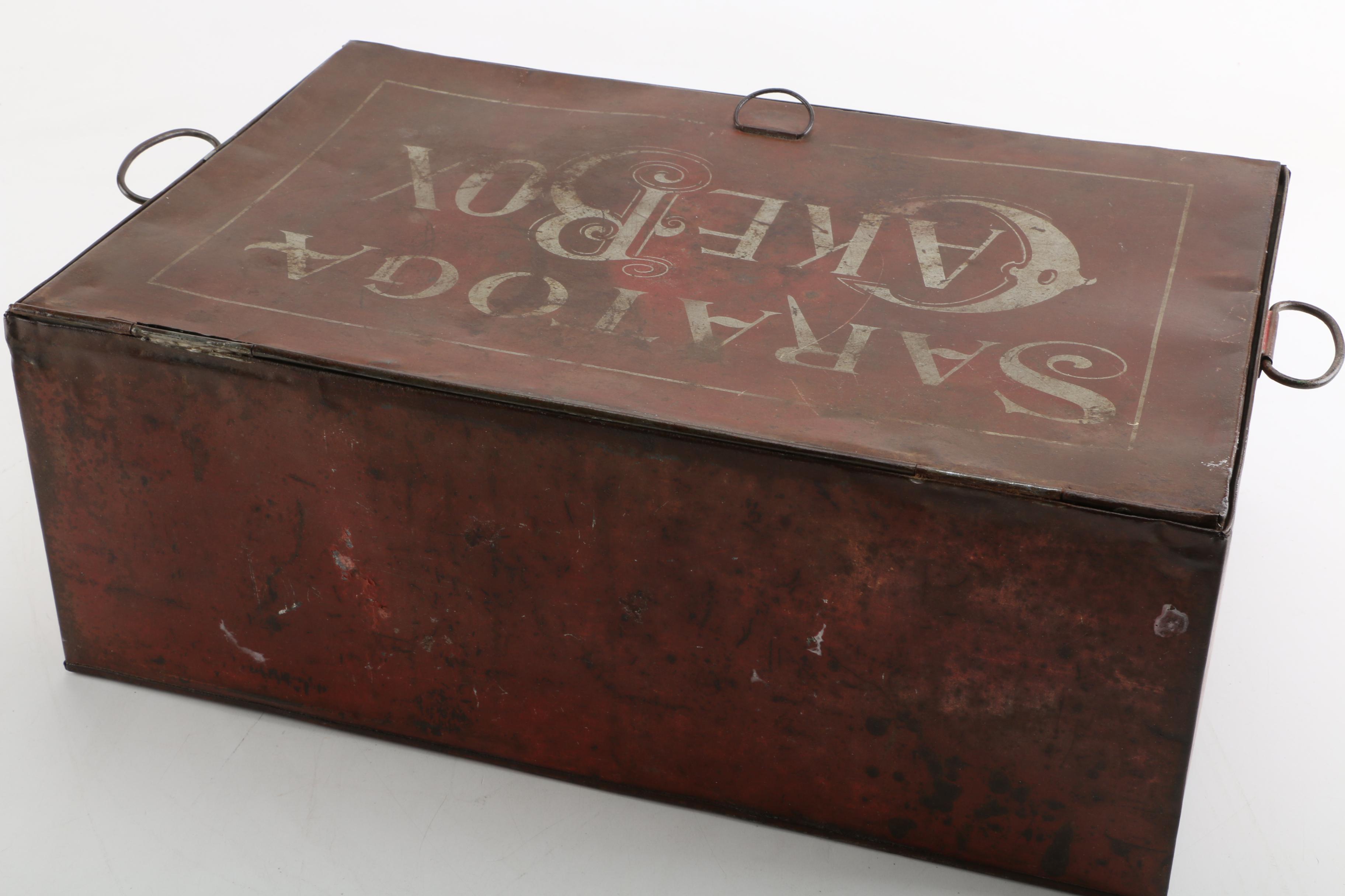 Vintage Metal Saratoga Marshmallows Cake Box