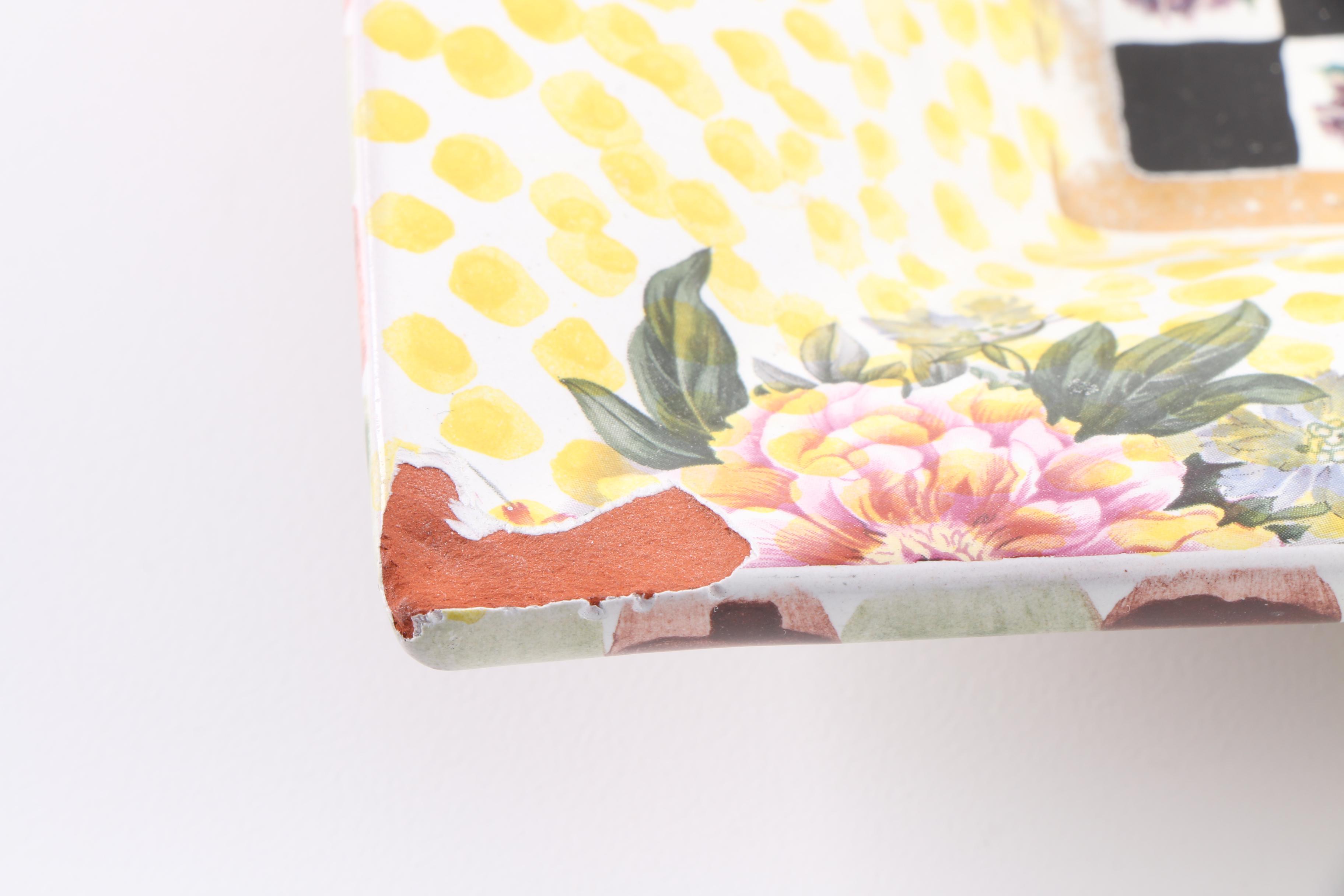 MacKenzie-Childs "Torquay Frank Mustard" Butter Dish