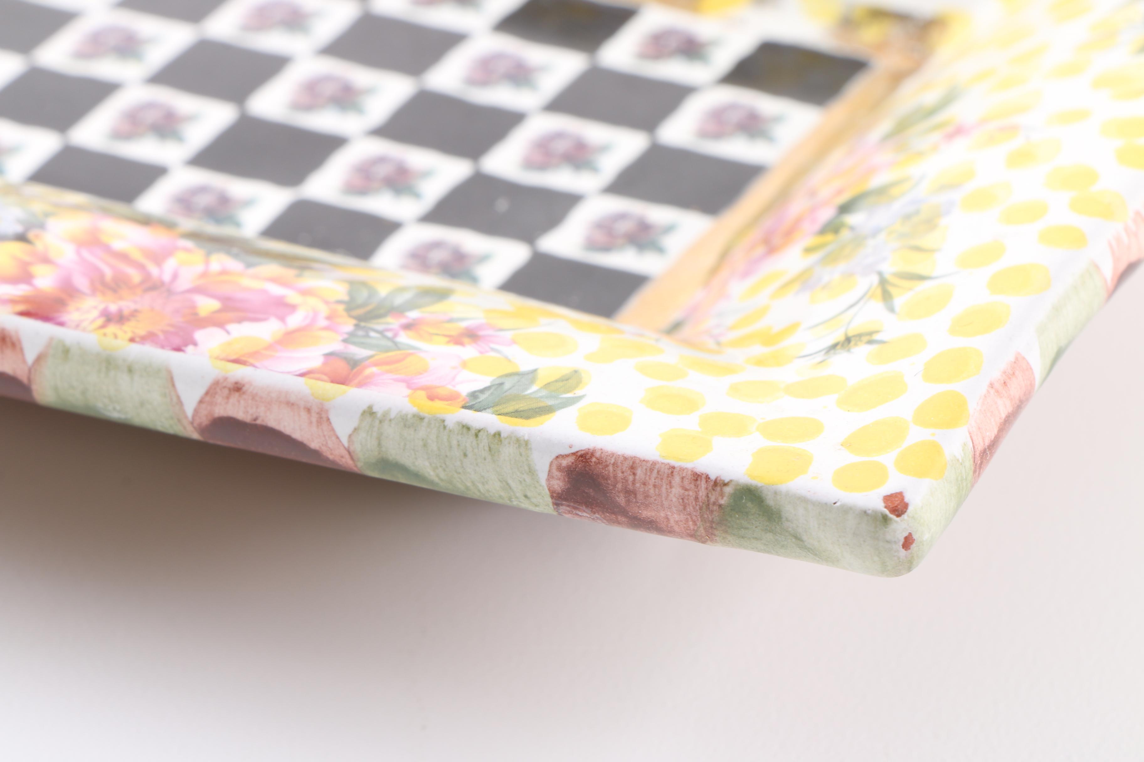 MacKenzie-Childs "Torquay Frank Mustard" Butter Dish