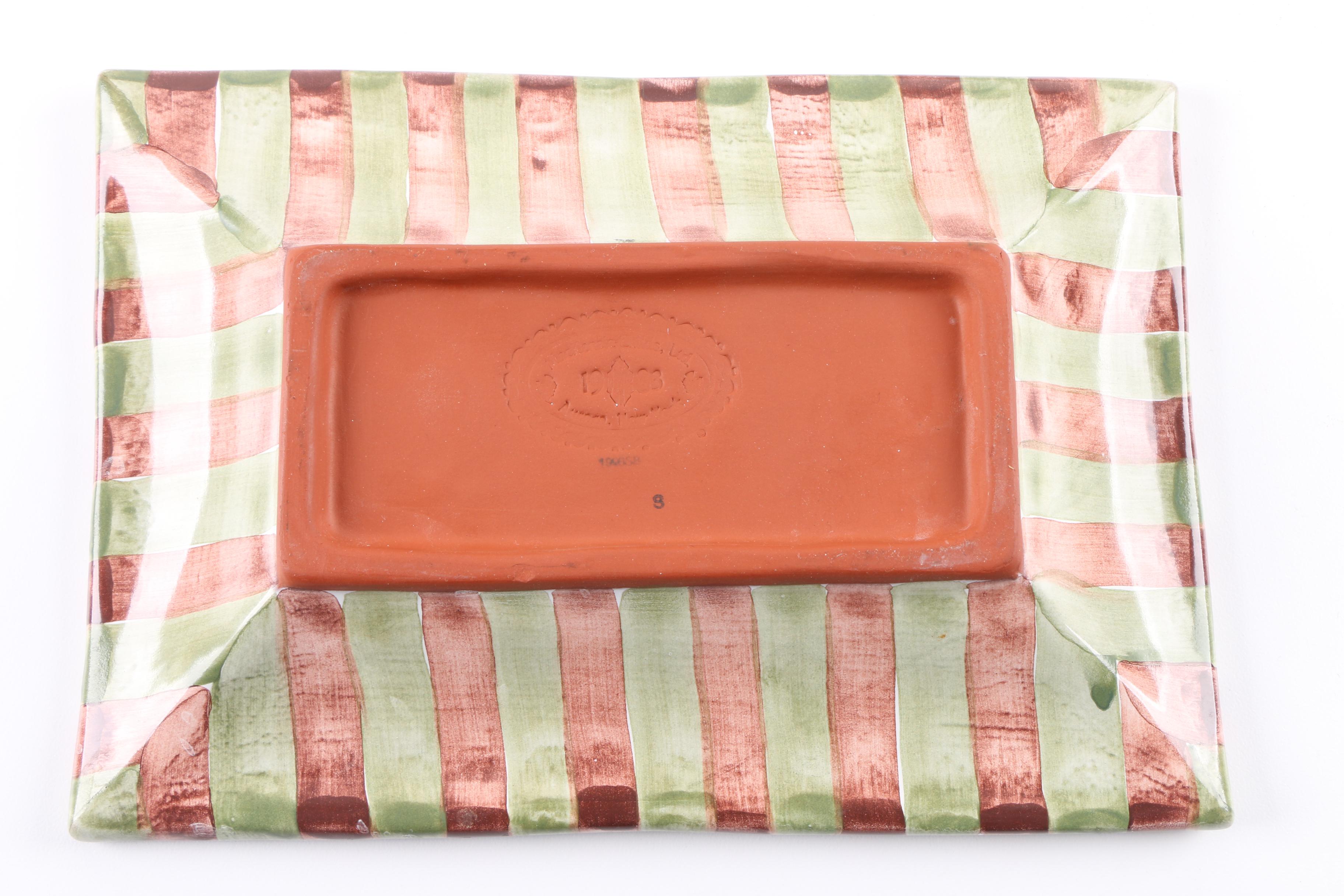 MacKenzie-Childs "Torquay Frank Mustard" Butter Dish