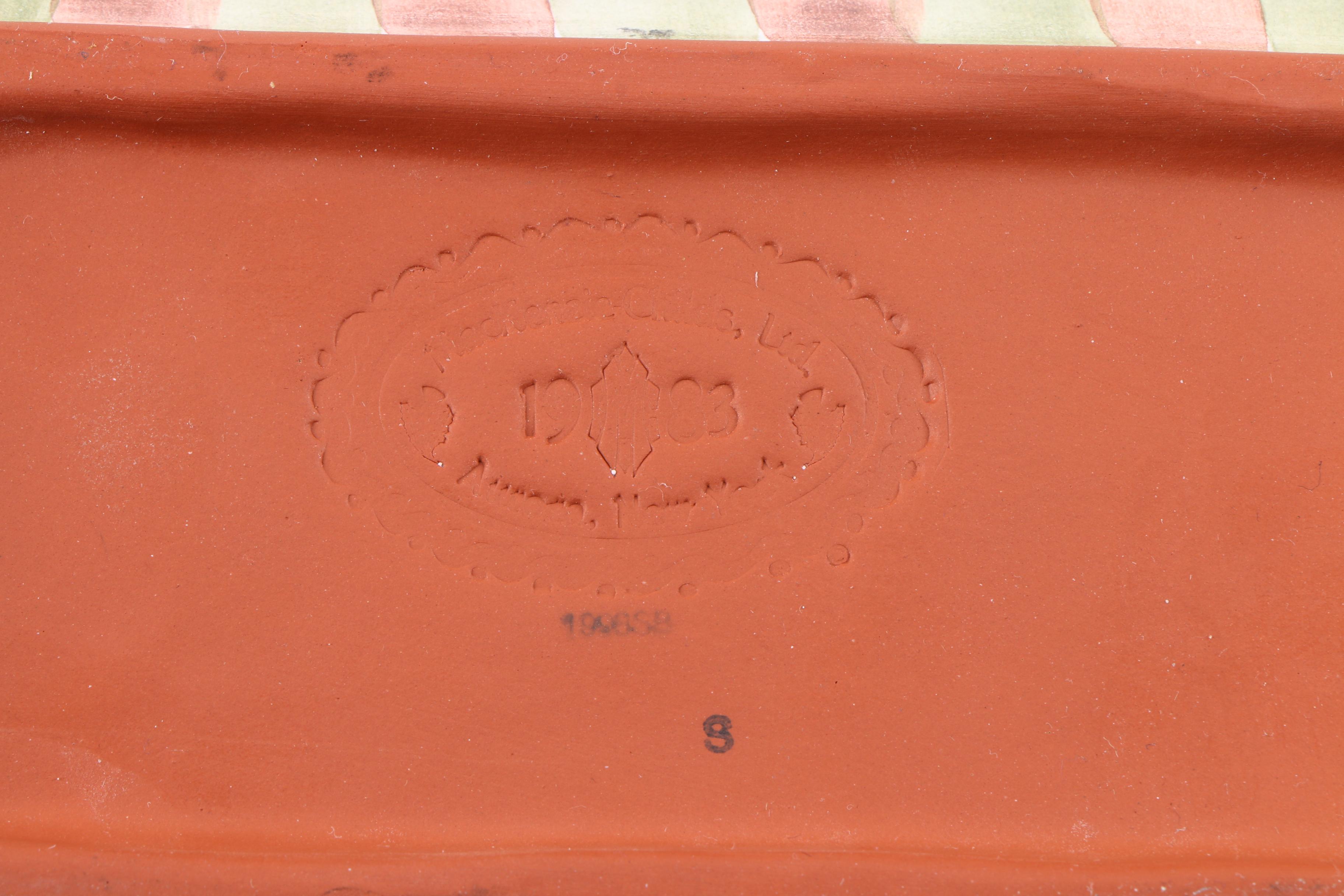 MacKenzie-Childs "Torquay Frank Mustard" Butter Dish