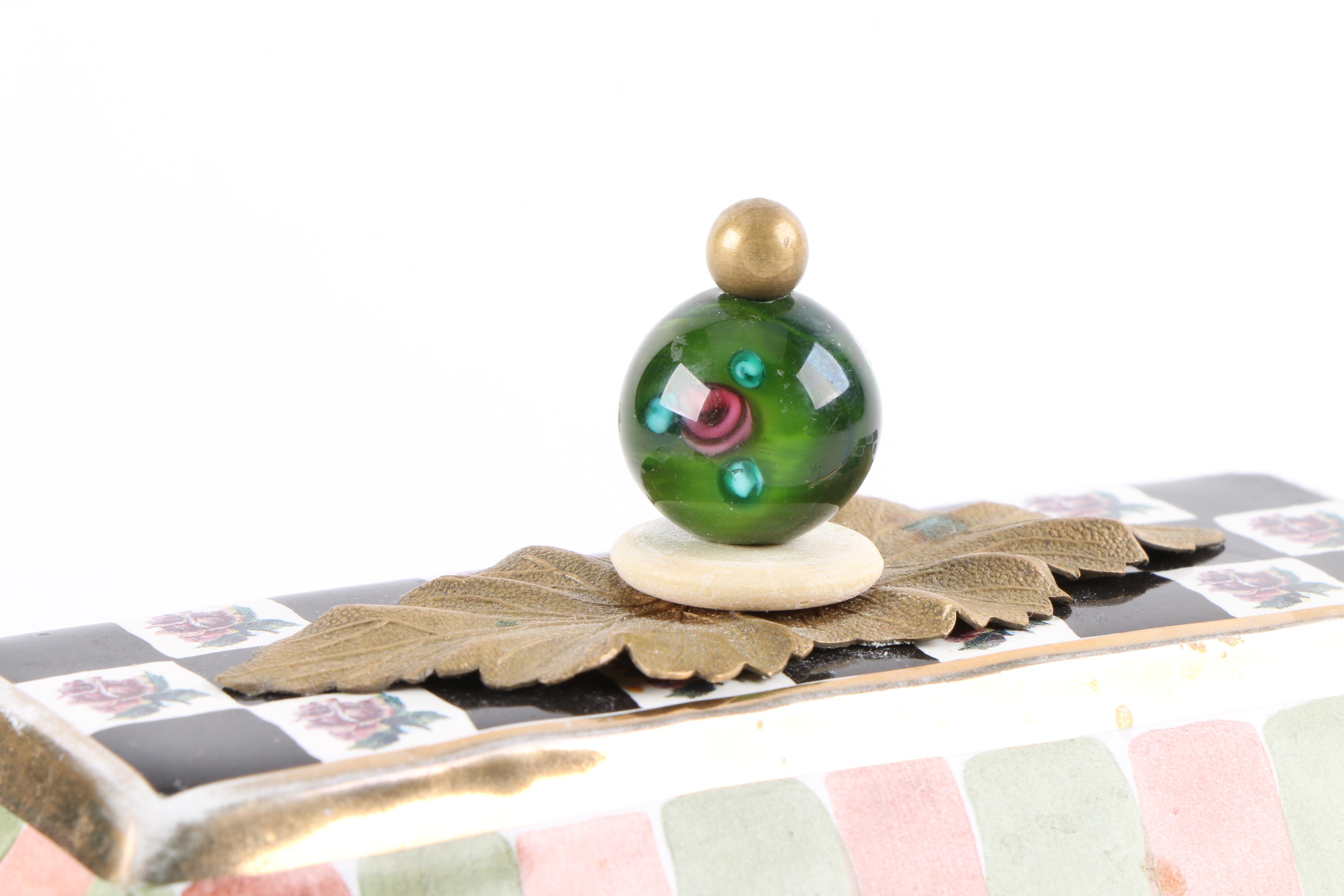 MacKenzie-Childs "Torquay Frank Mustard" Butter Dish