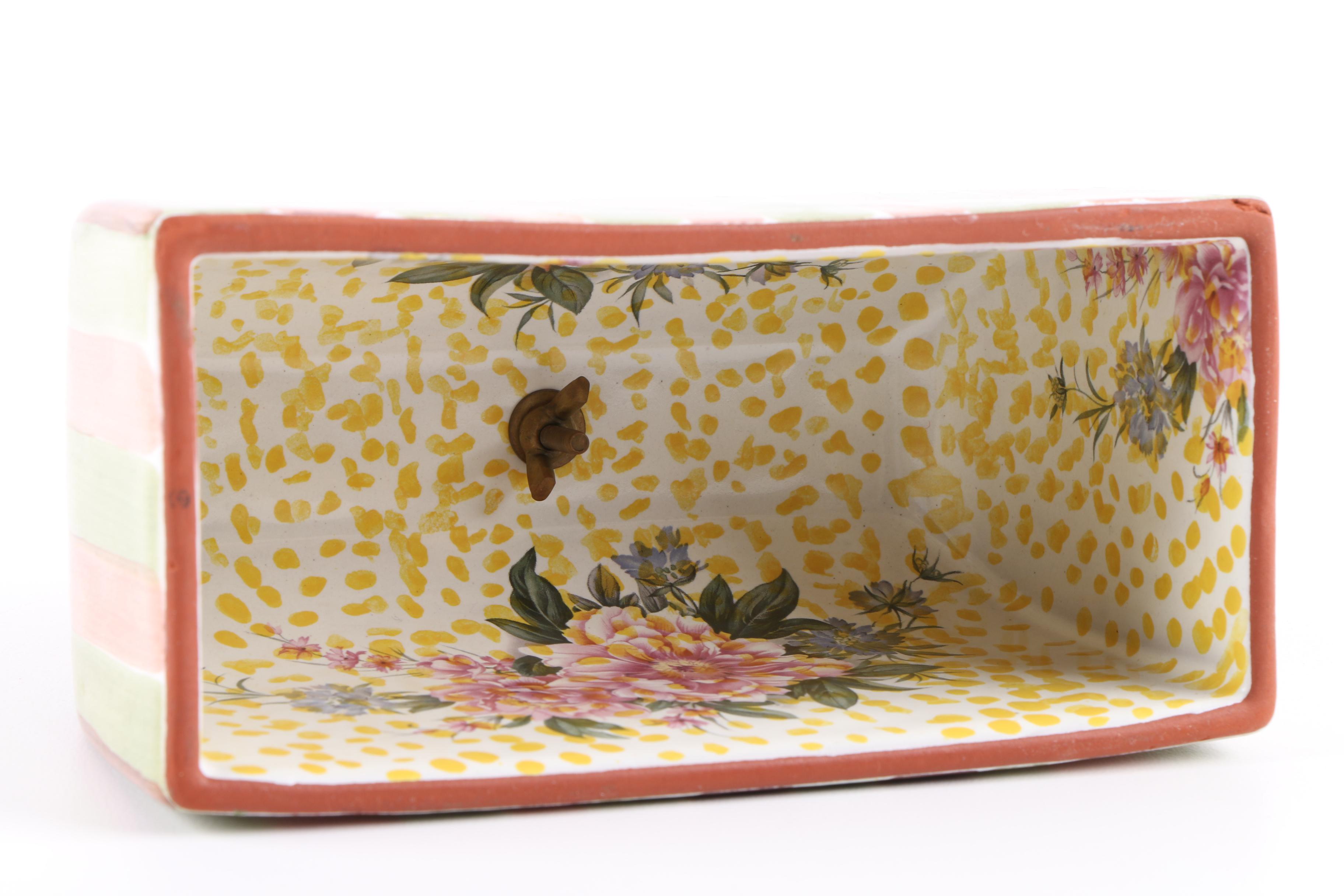 MacKenzie-Childs "Torquay Frank Mustard" Butter Dish