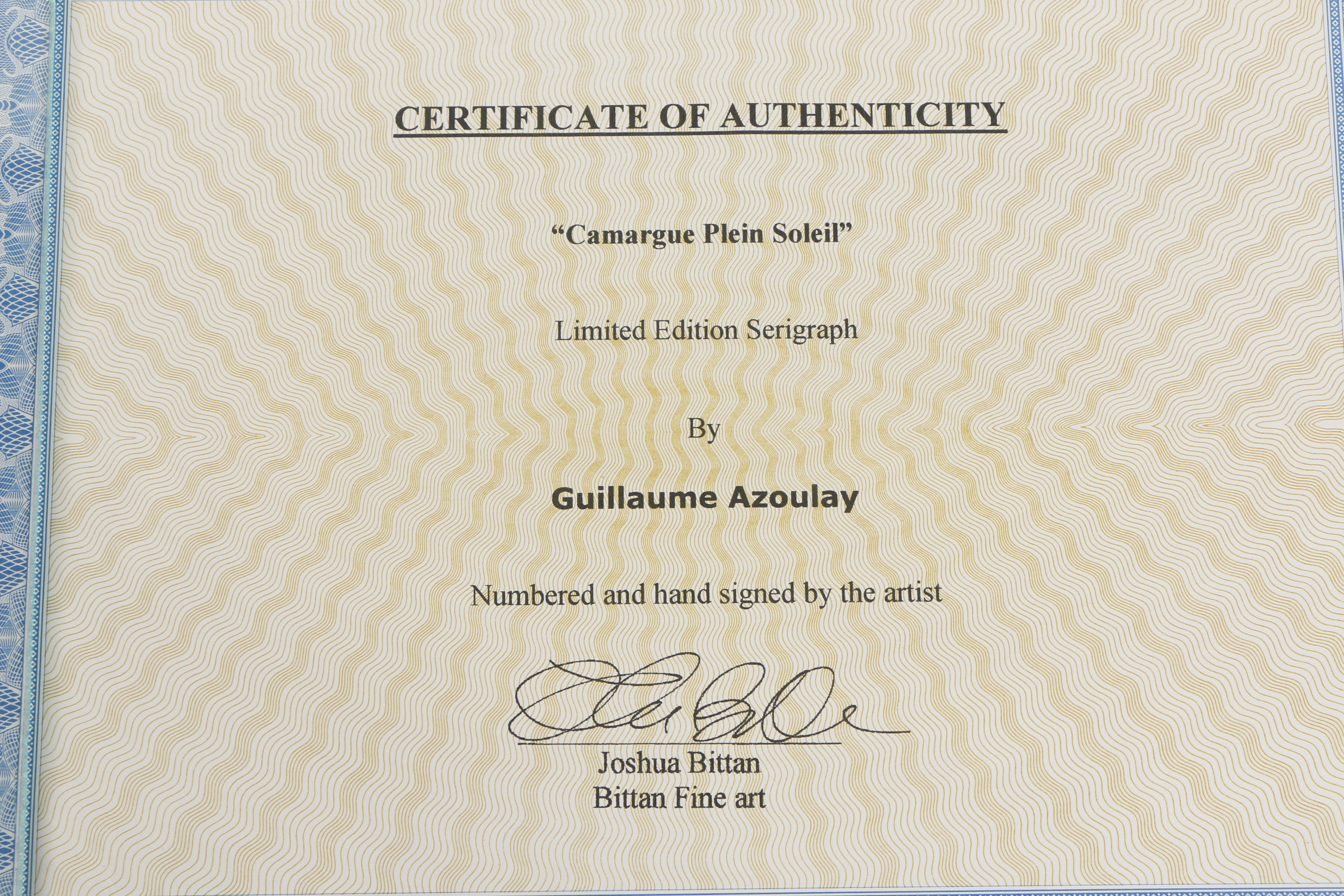 Guillaume Azoulay Embellished Serigraph "Camargue Plein Soleil"