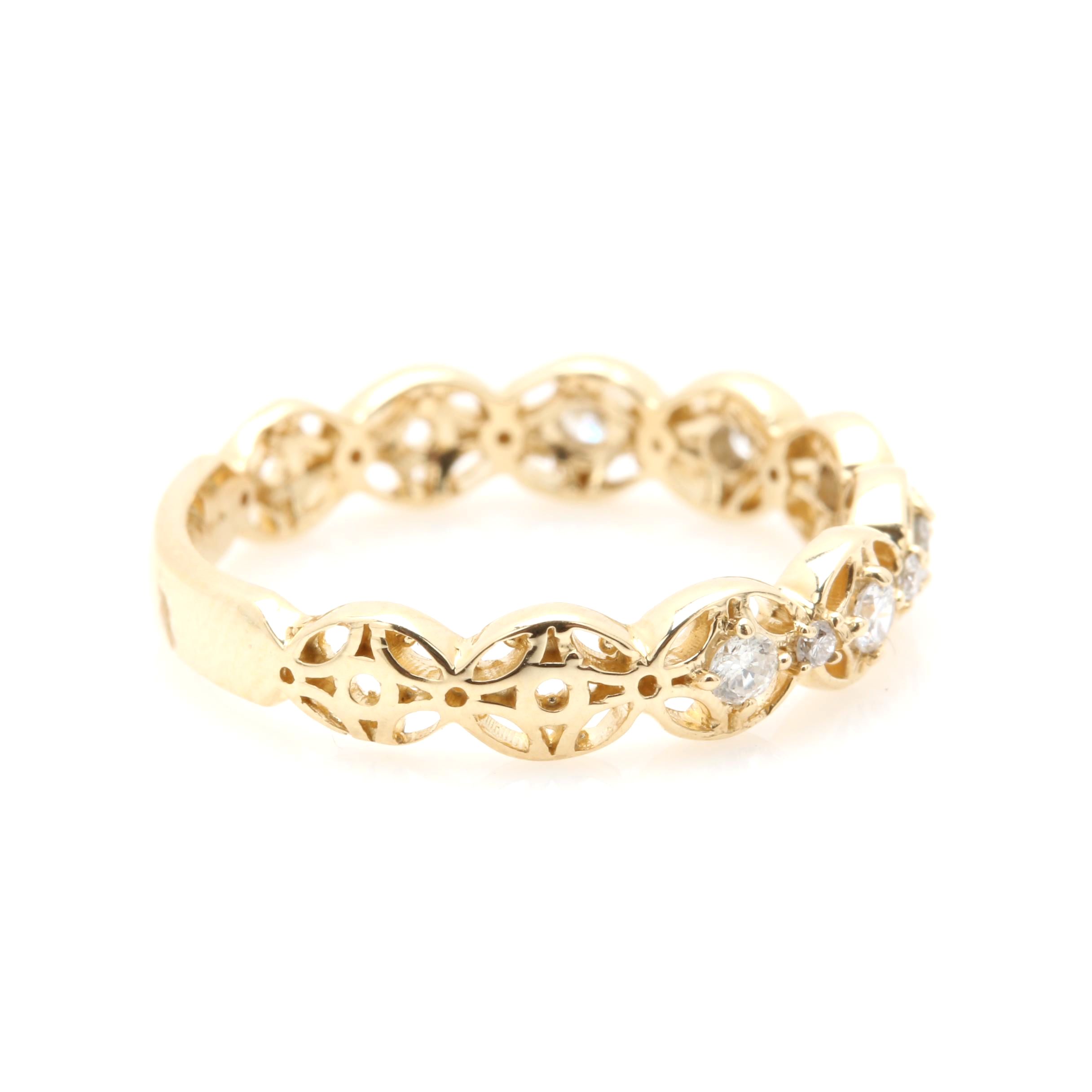 14K Yellow Gold Diamond Ring