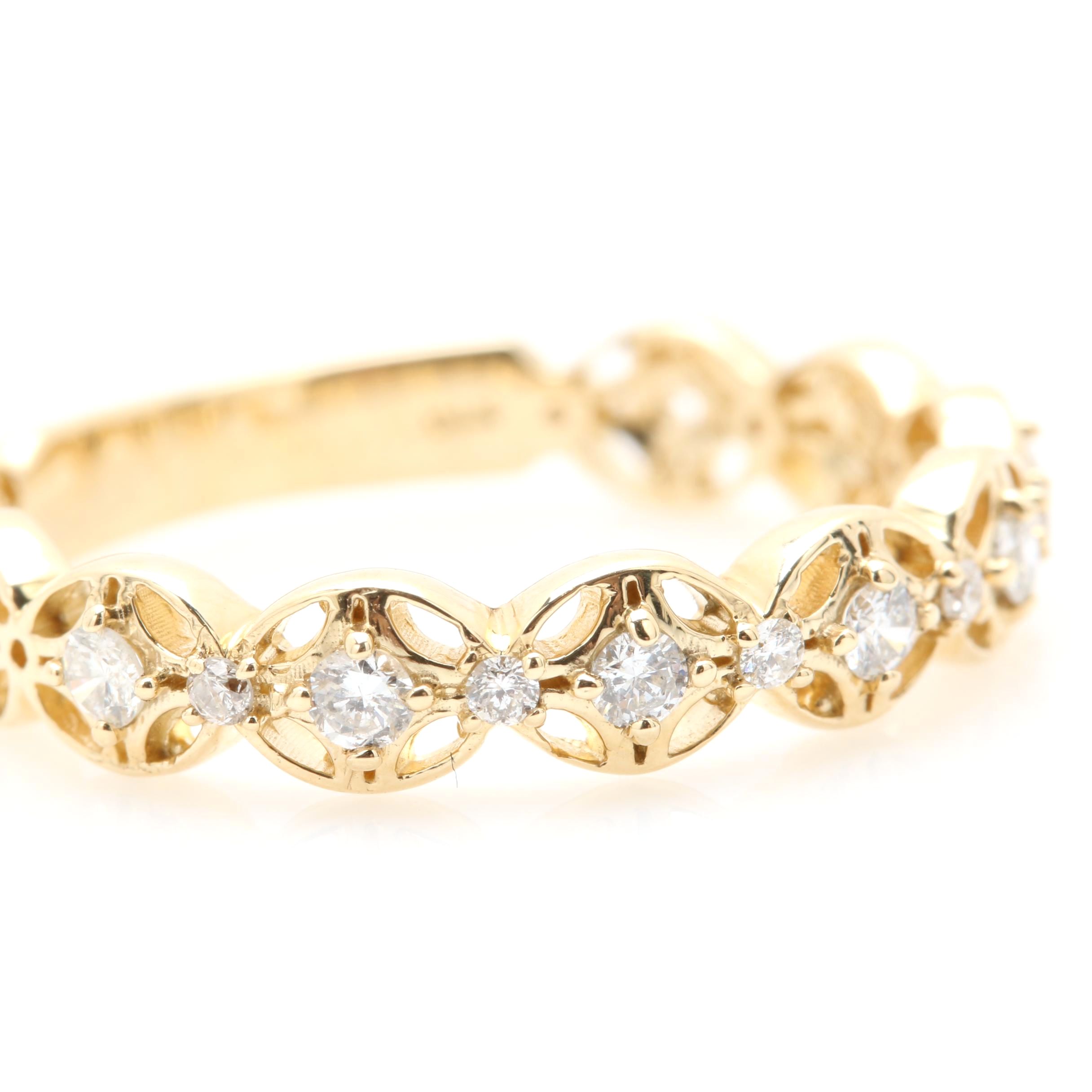 14K Yellow Gold Diamond Ring