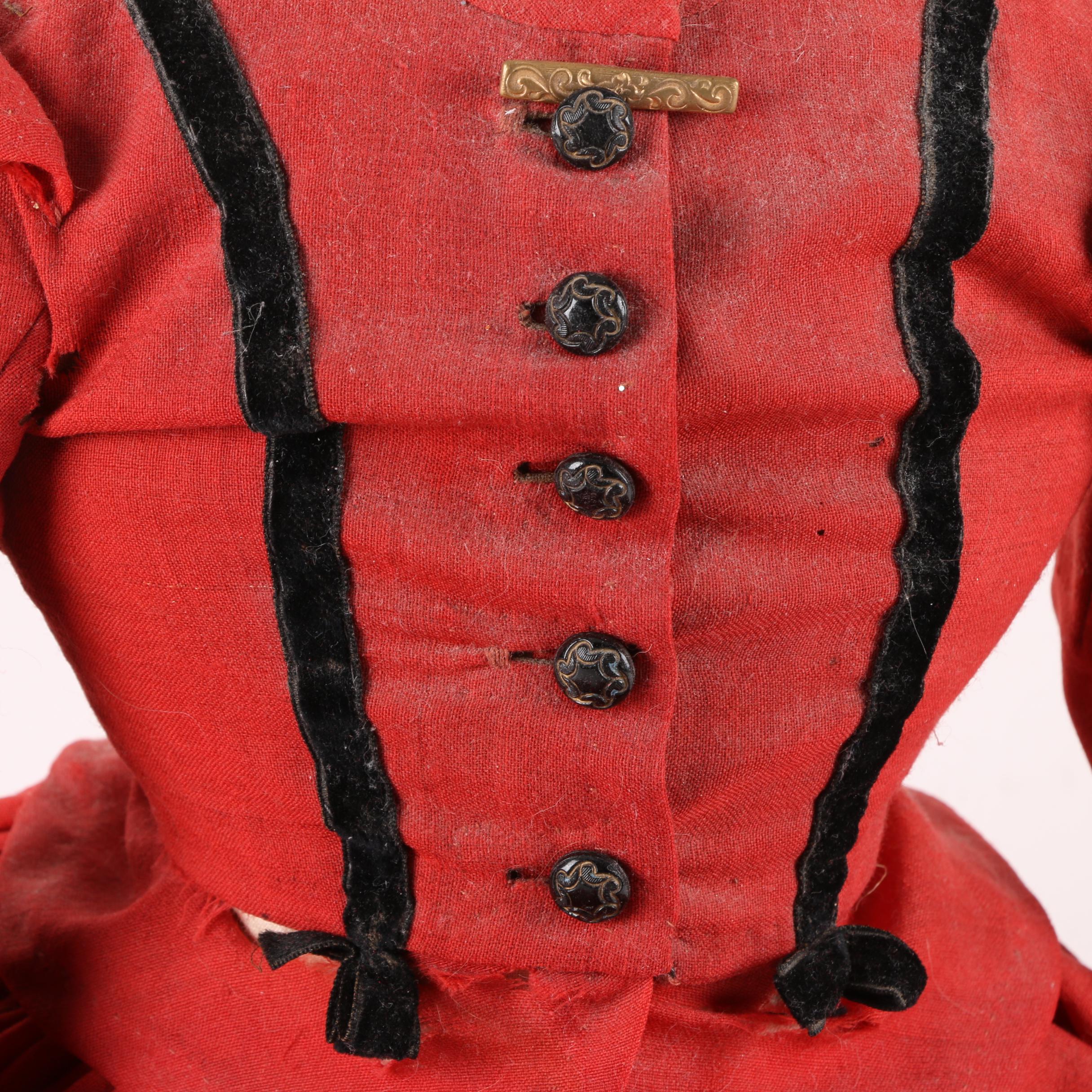 Antique China Head Doll with Cloth and Leather Body