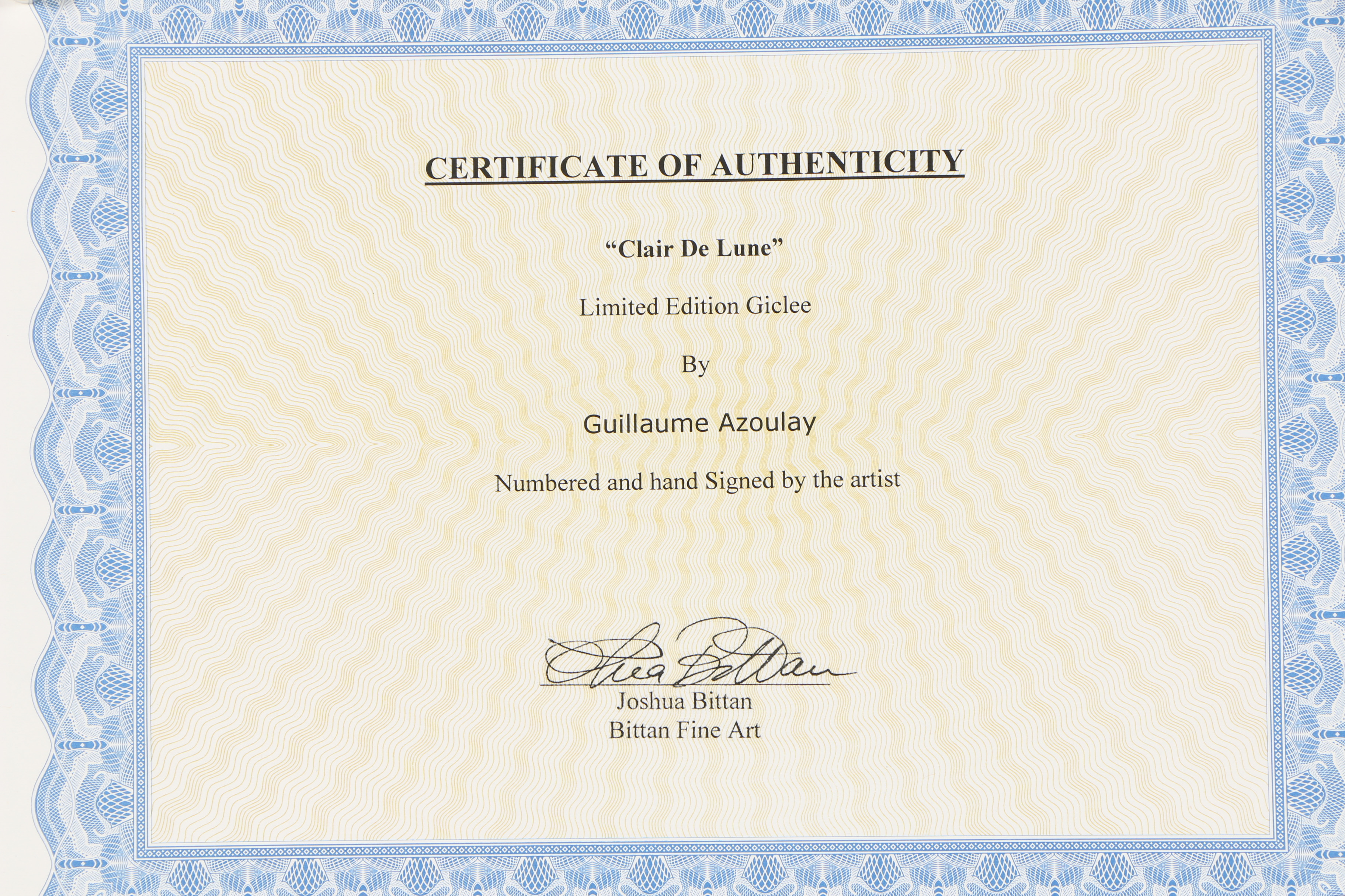 Guillaume Azoulay Giclée "Clair De Lune"